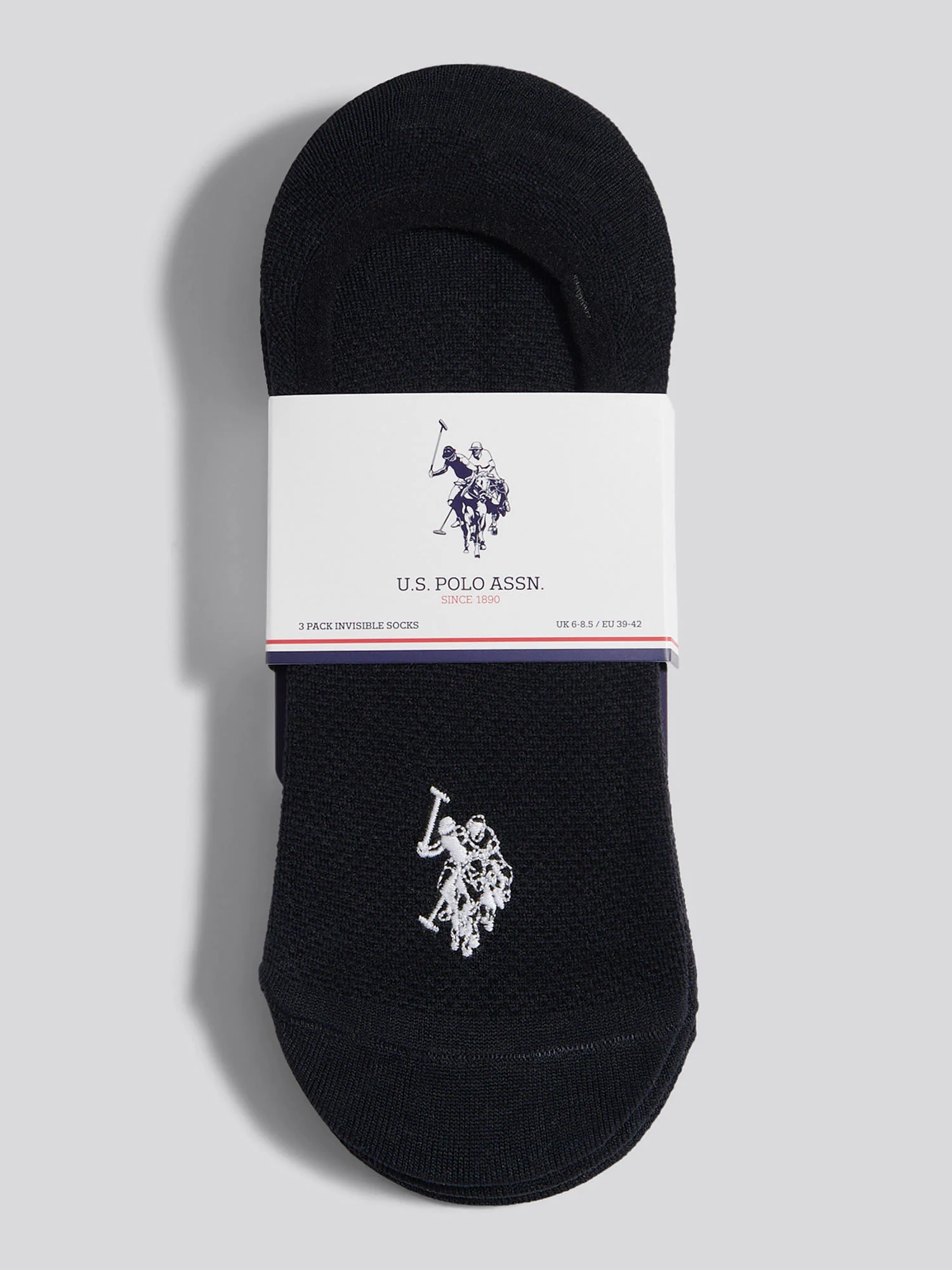 3 opakowanie Niewidzialne trener Sock Black White DHM