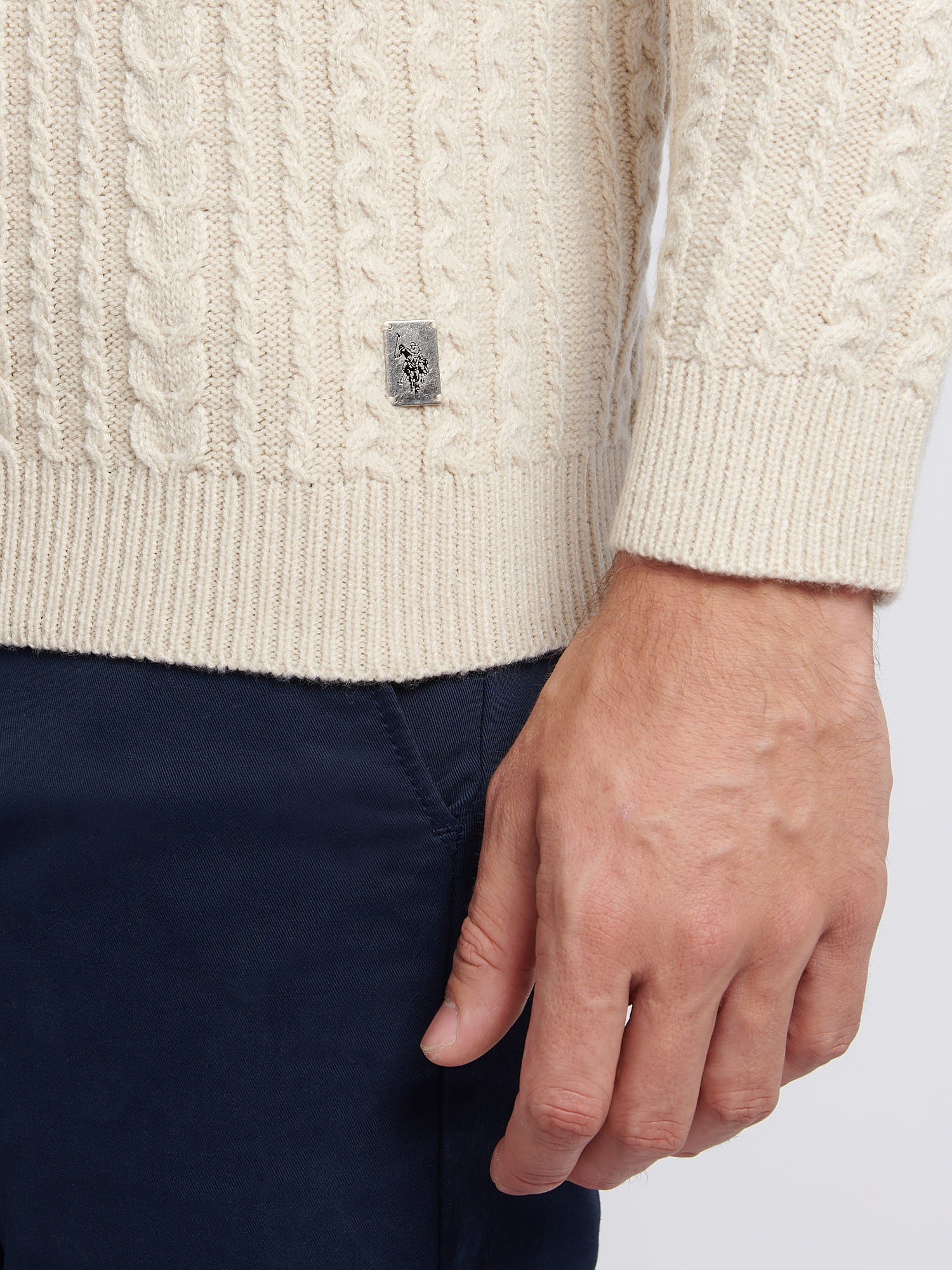 Aran Knit Crew Birch Marl - Image 2