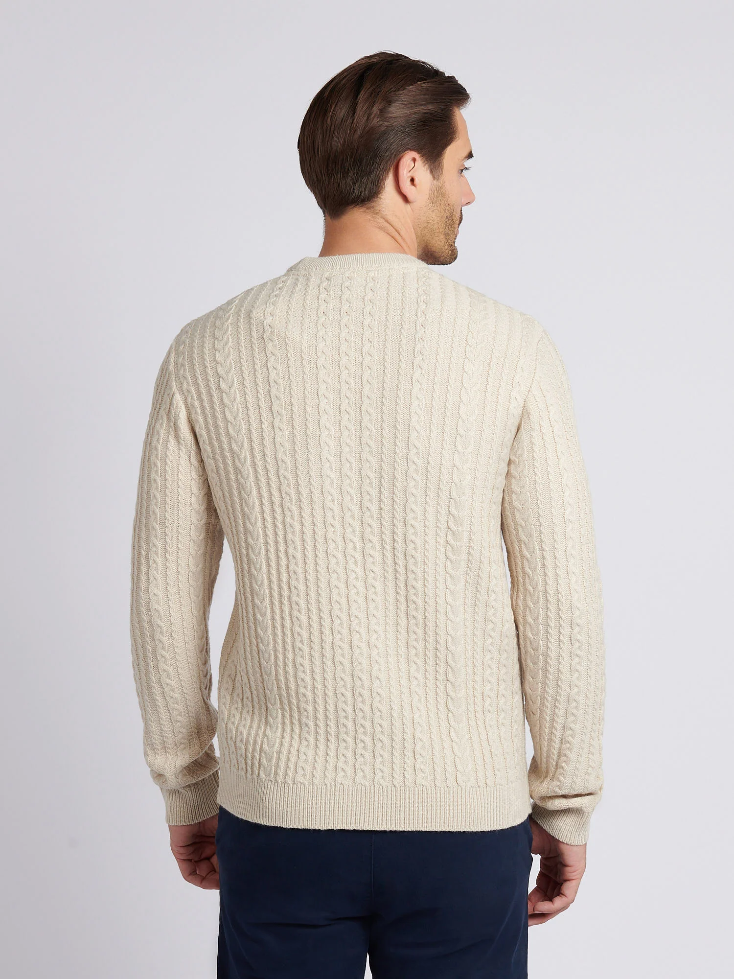 Aran Knit Crew Birch Marl - Image 4
