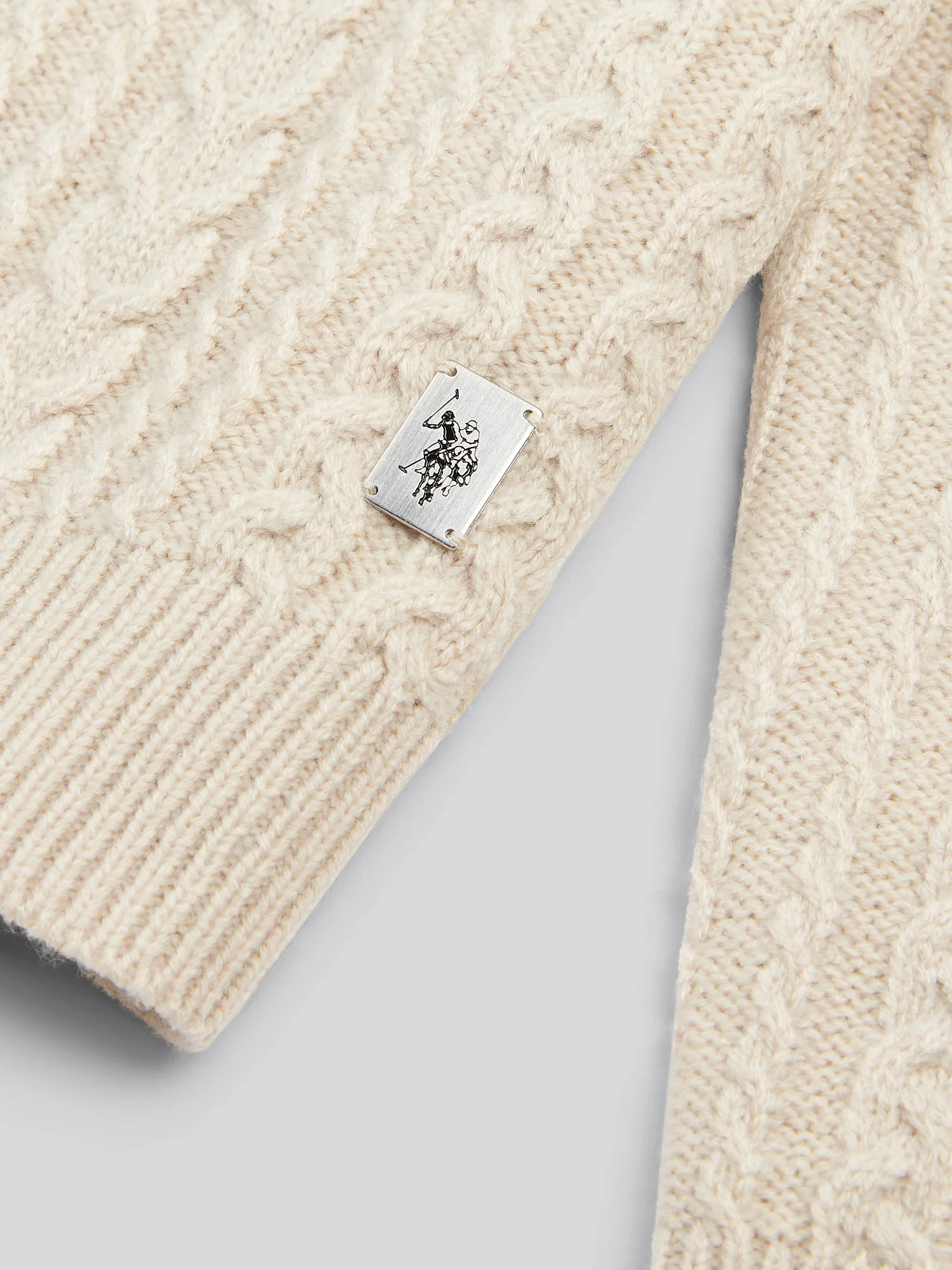 Aran Knit Crew Birch Marl - Image 7