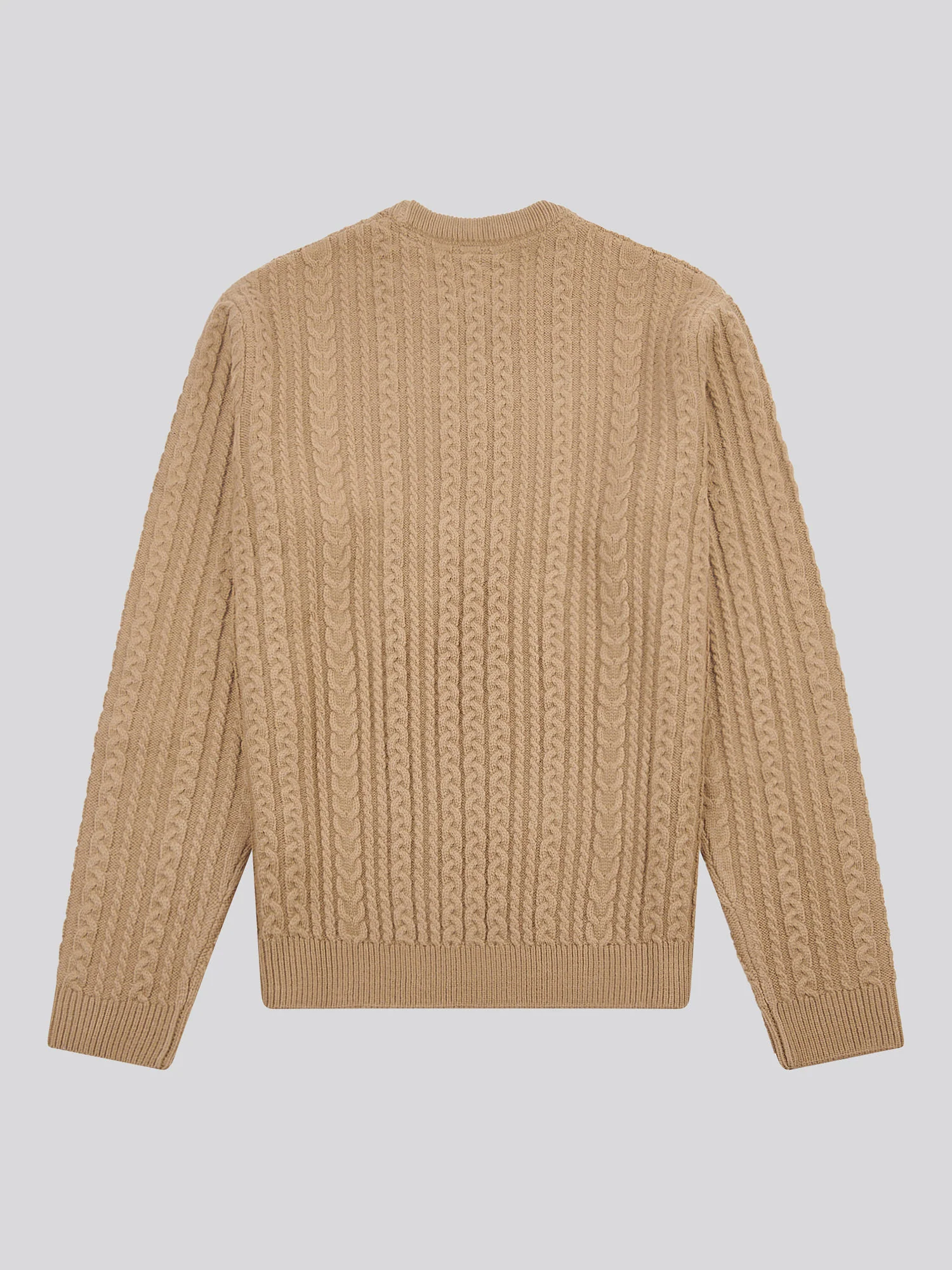 Aran Knit Crew Greige - Image 6