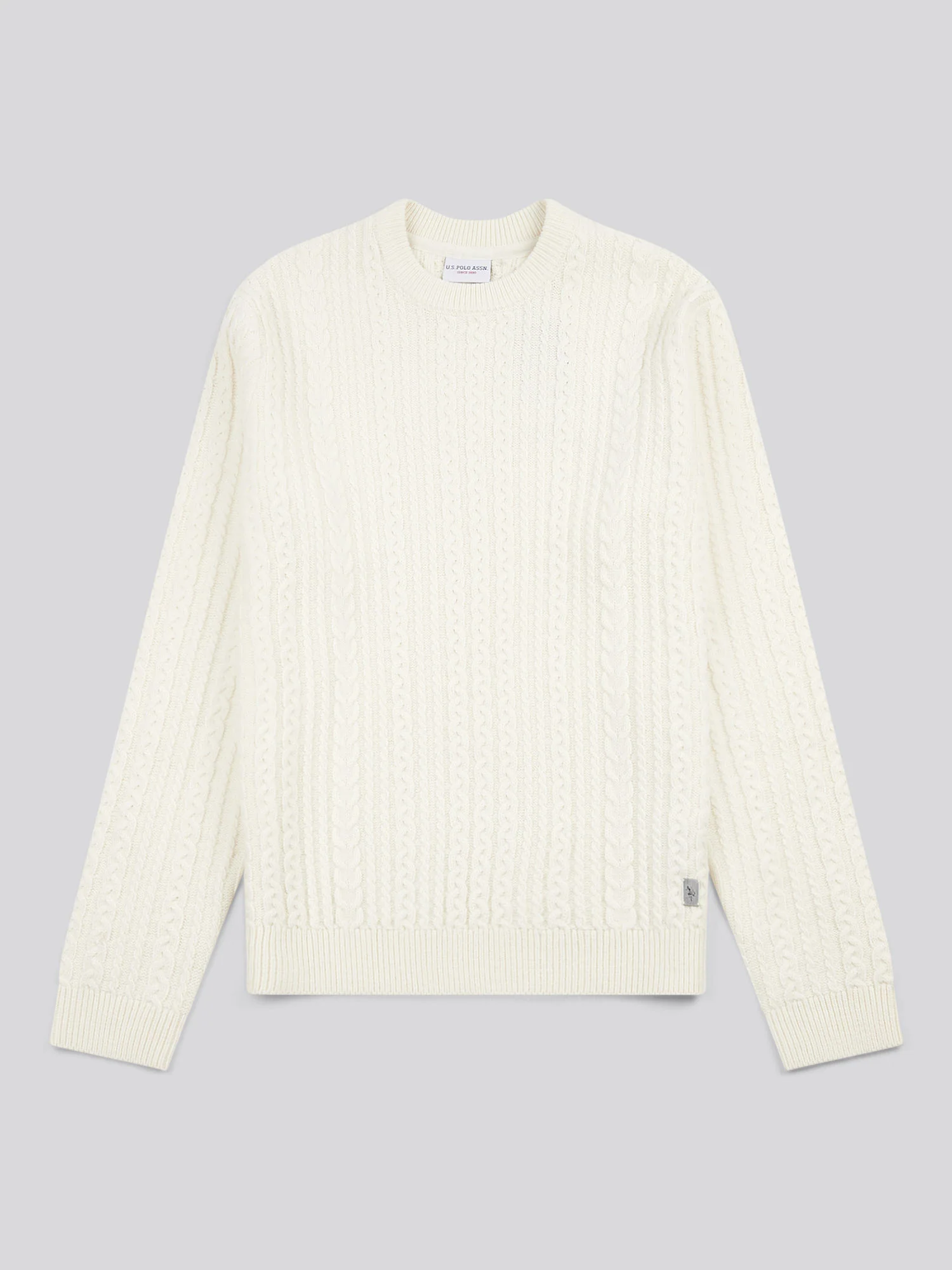 Aran Knit Crew Whisper White - Image 5