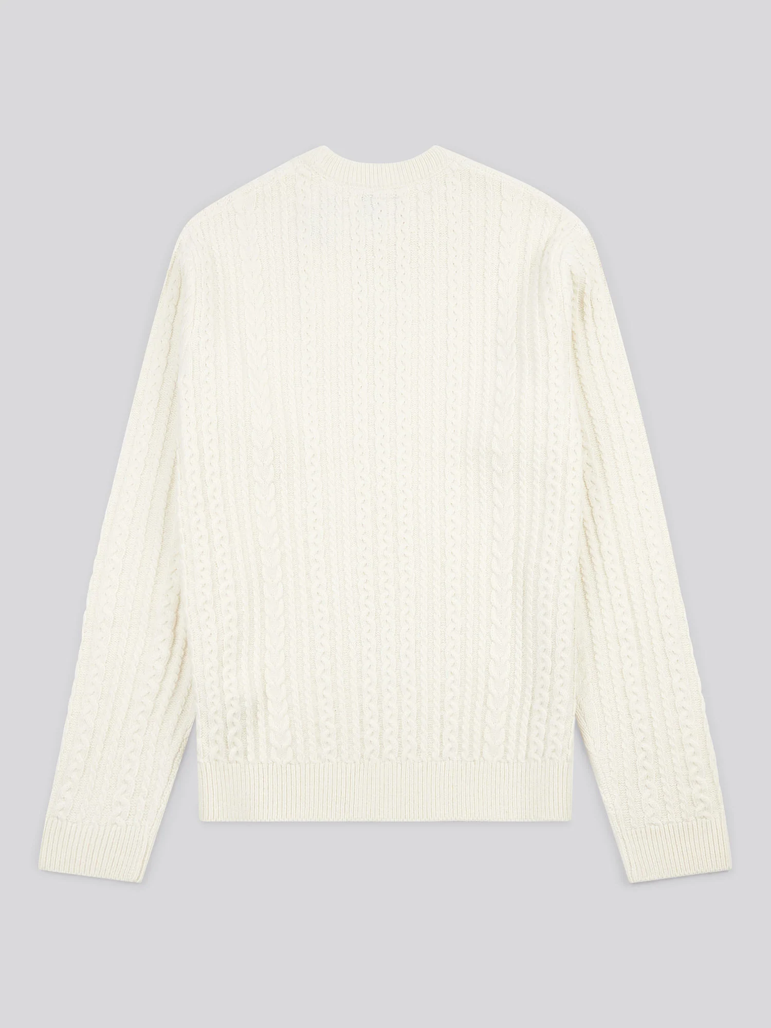 Aran Knit Crew Whisper White - Image 6