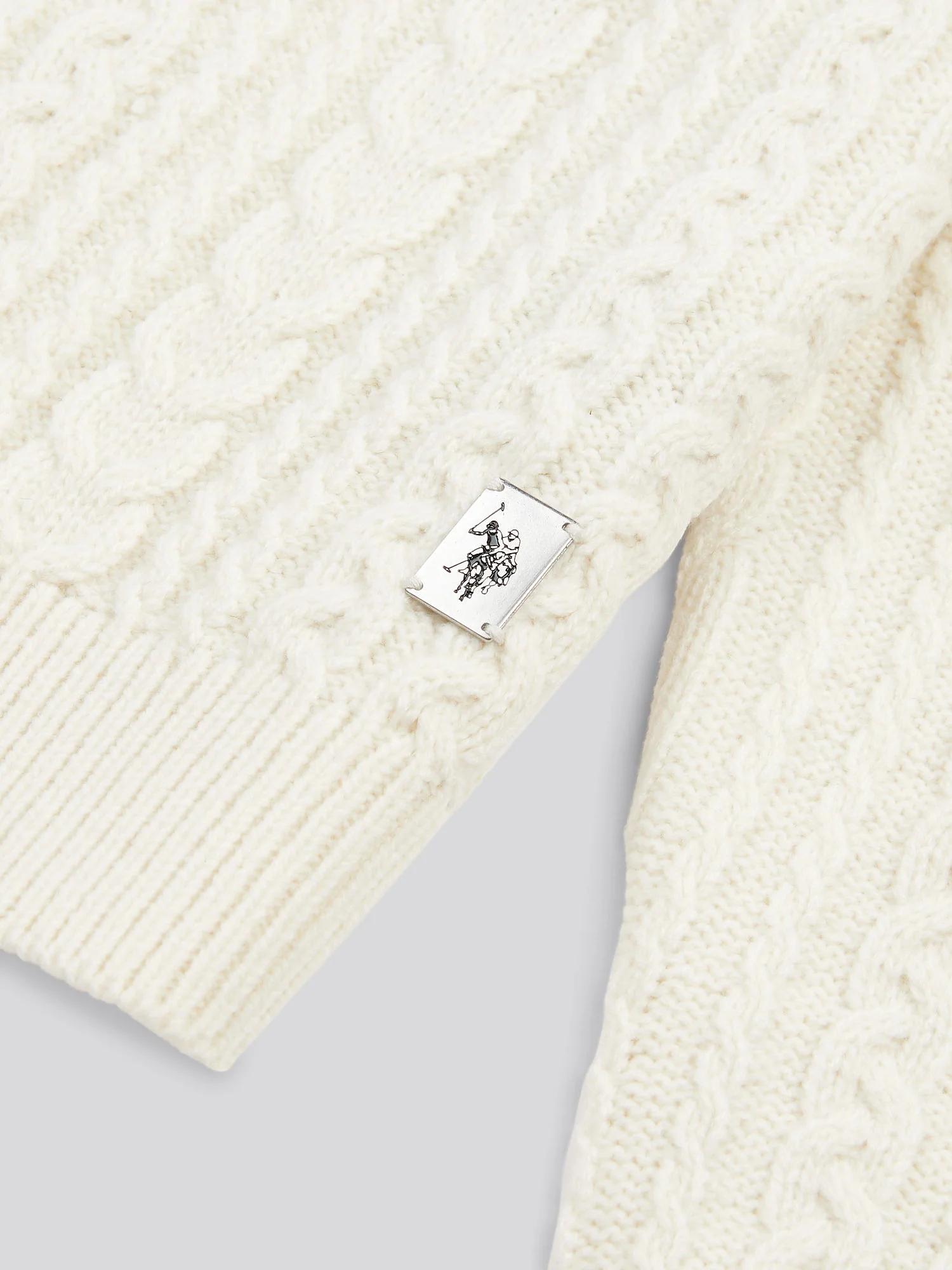 Aran Knit Crew Whisper White - Image 7