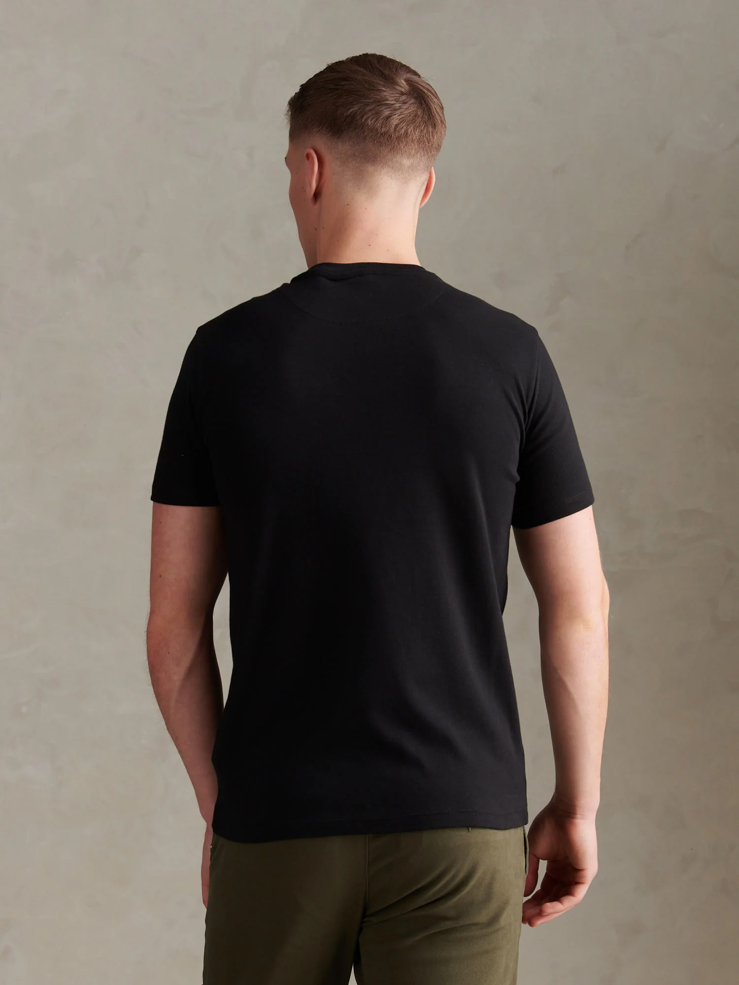 Mens Arch Script Graphic T-Shirt Black - Image 4