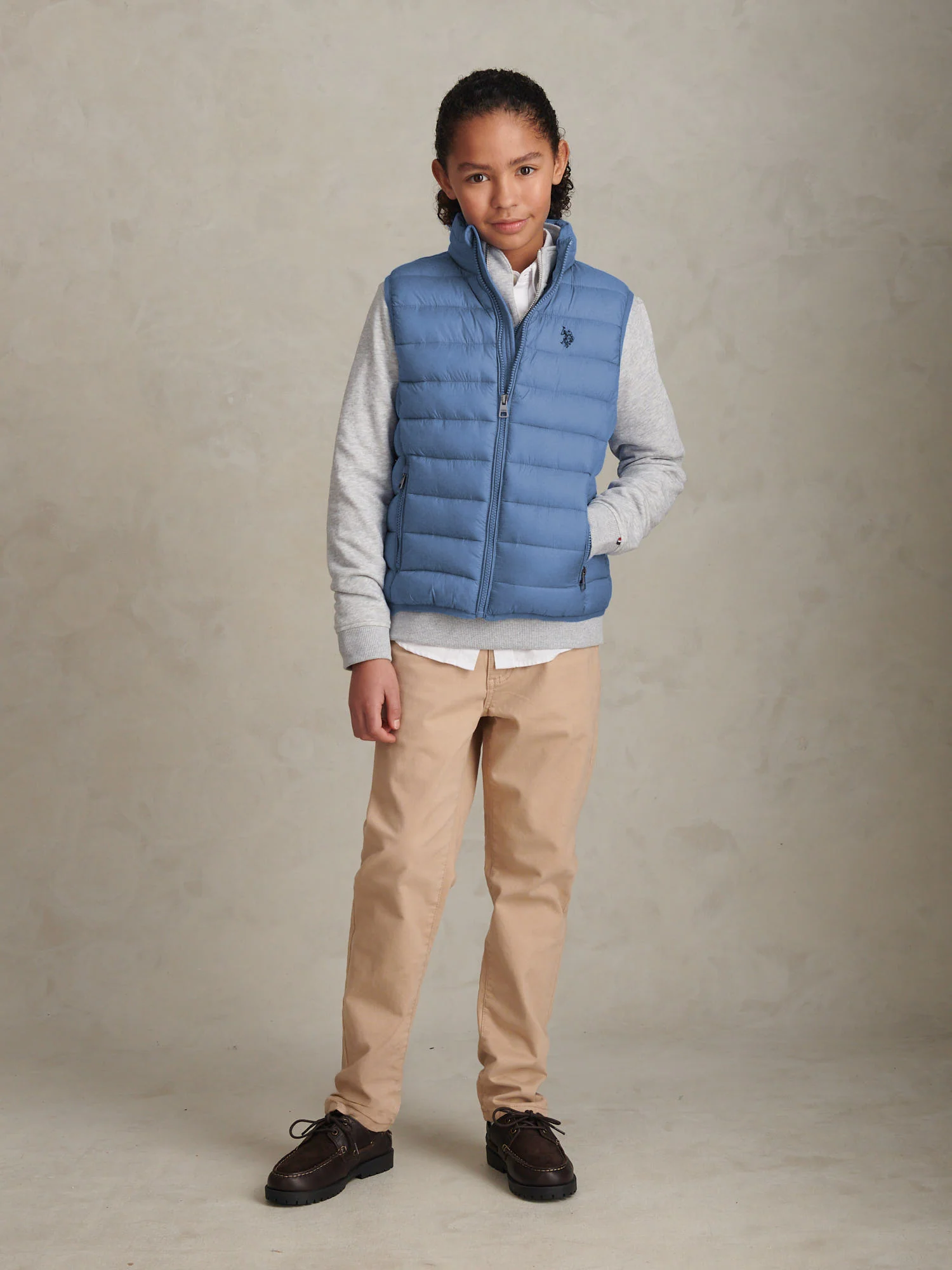 Boys Lightweight Quilted Gilet Blue Horizon - Image 3