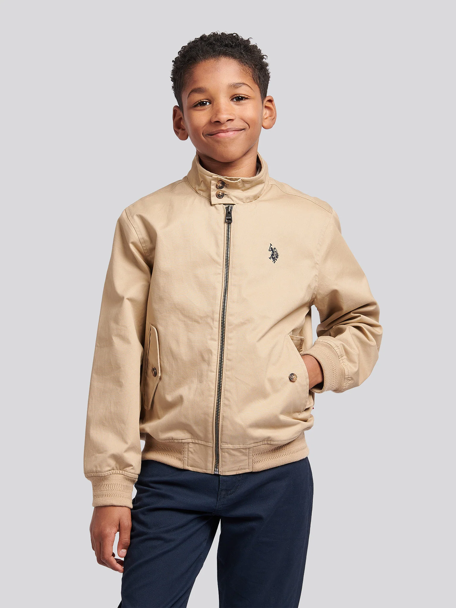 Chłopcy Cotton Twill Harrington Kurtka w kukurydzy