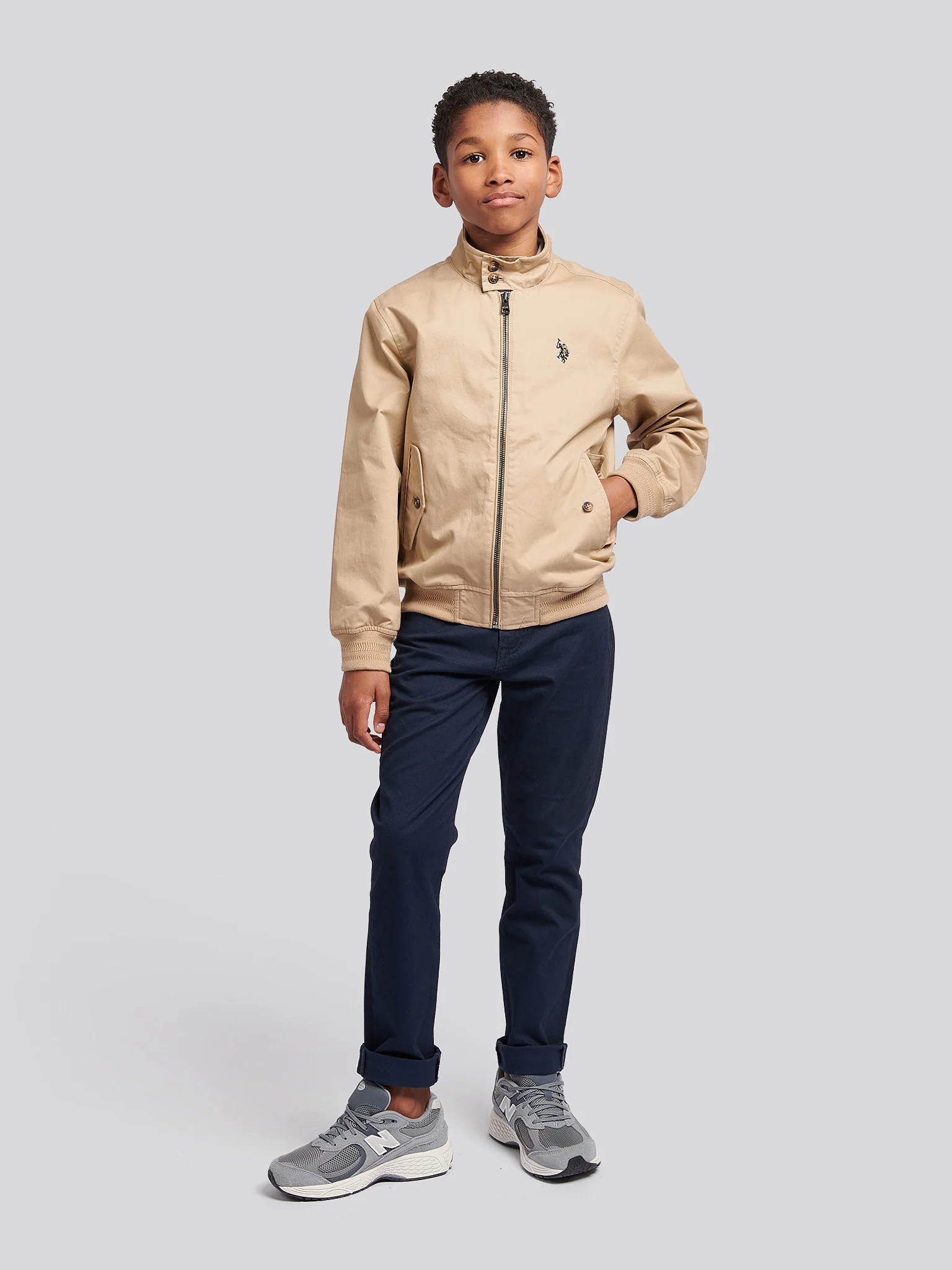 Chłopcy Cotton Twill Harrington Kurtka w kukurydzy - Image 3