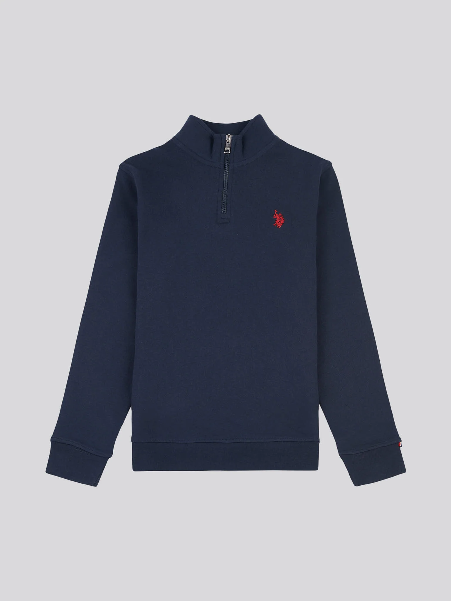 Chłopcy podwójne jeźdźcy 1/4 Zip w ciemnym szafirowym granatowym/haute Red Dhm - Image 5
