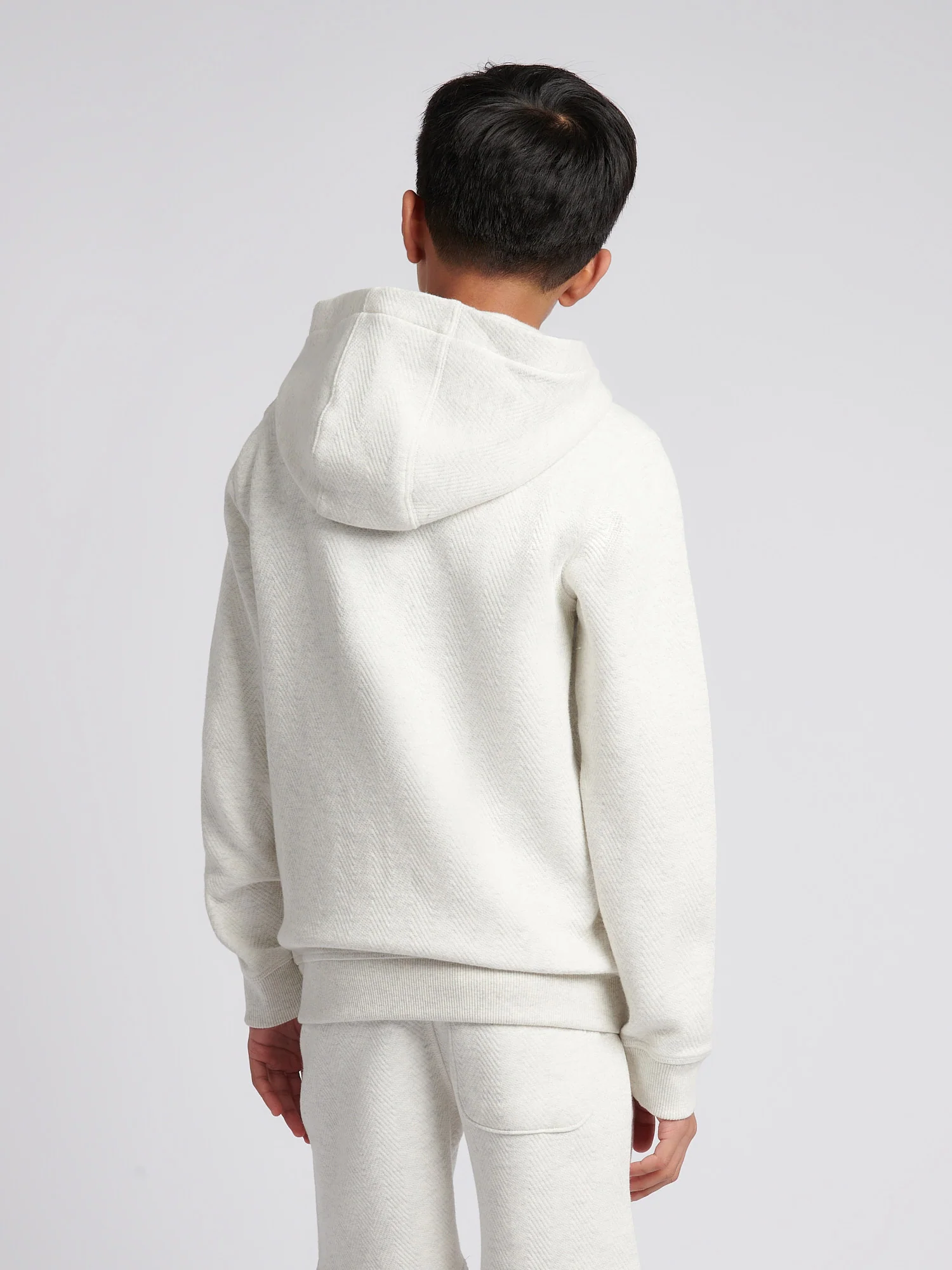 Chłopcy podwójna jeźdźca Herringbone Bluza z jasnoszarą marglem - Image 4