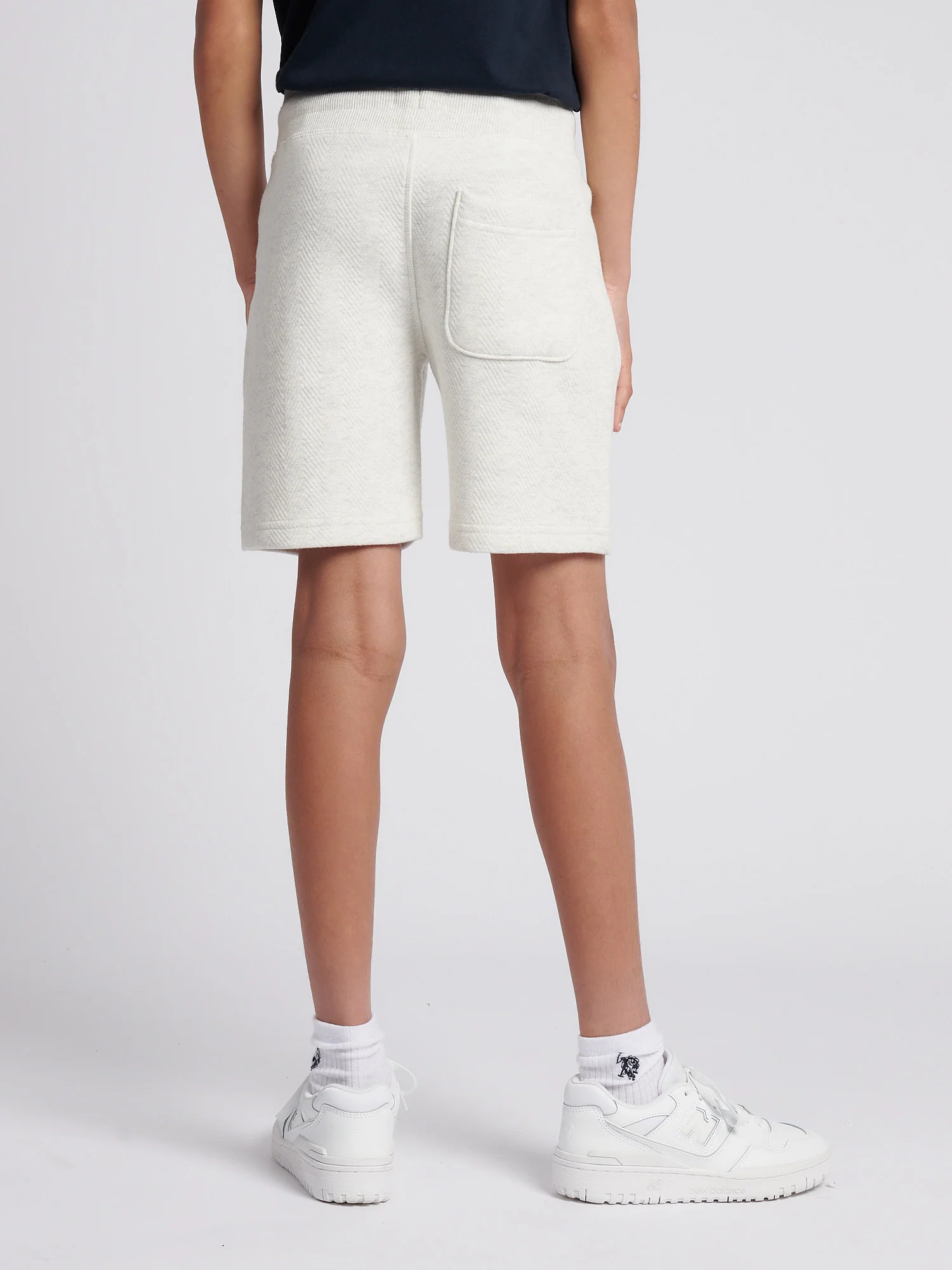 Chłopcy podwójnie jeźdźcy Herringbone Sweat w jasnoszarym margle - Image 4
