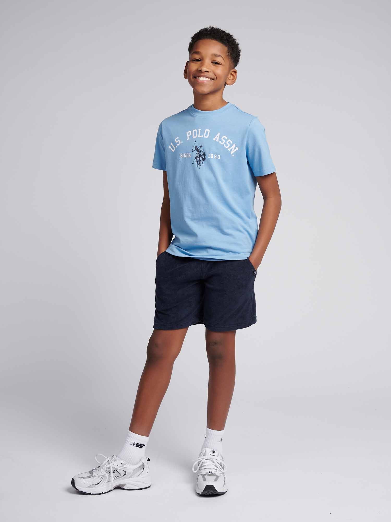 Boys Terry Short in Dark Sapphire Navy - Image 3