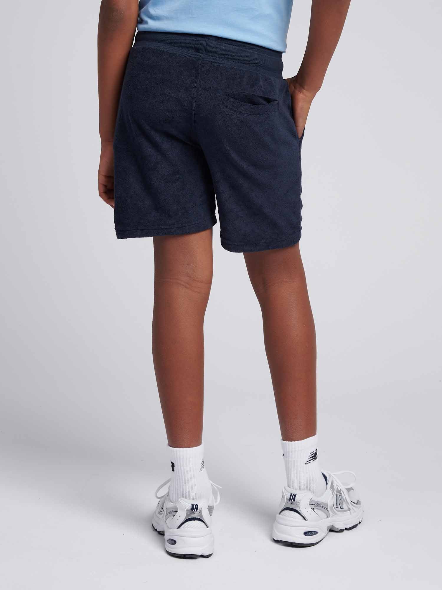 Boys Terry Short in Dark Sapphire Navy - Image 4
