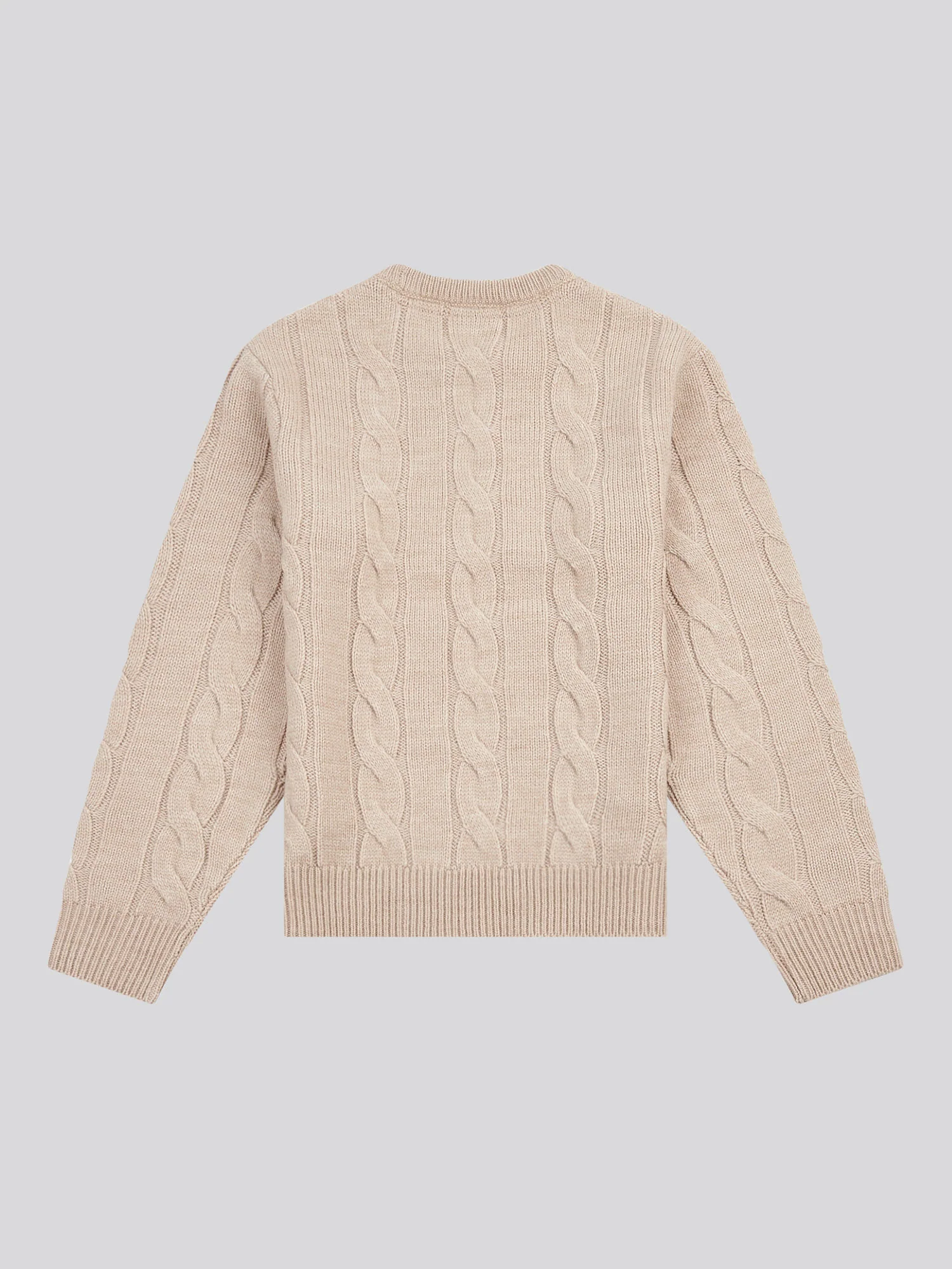 Cable Knit Crew Atmosfhere Marl - Image 6