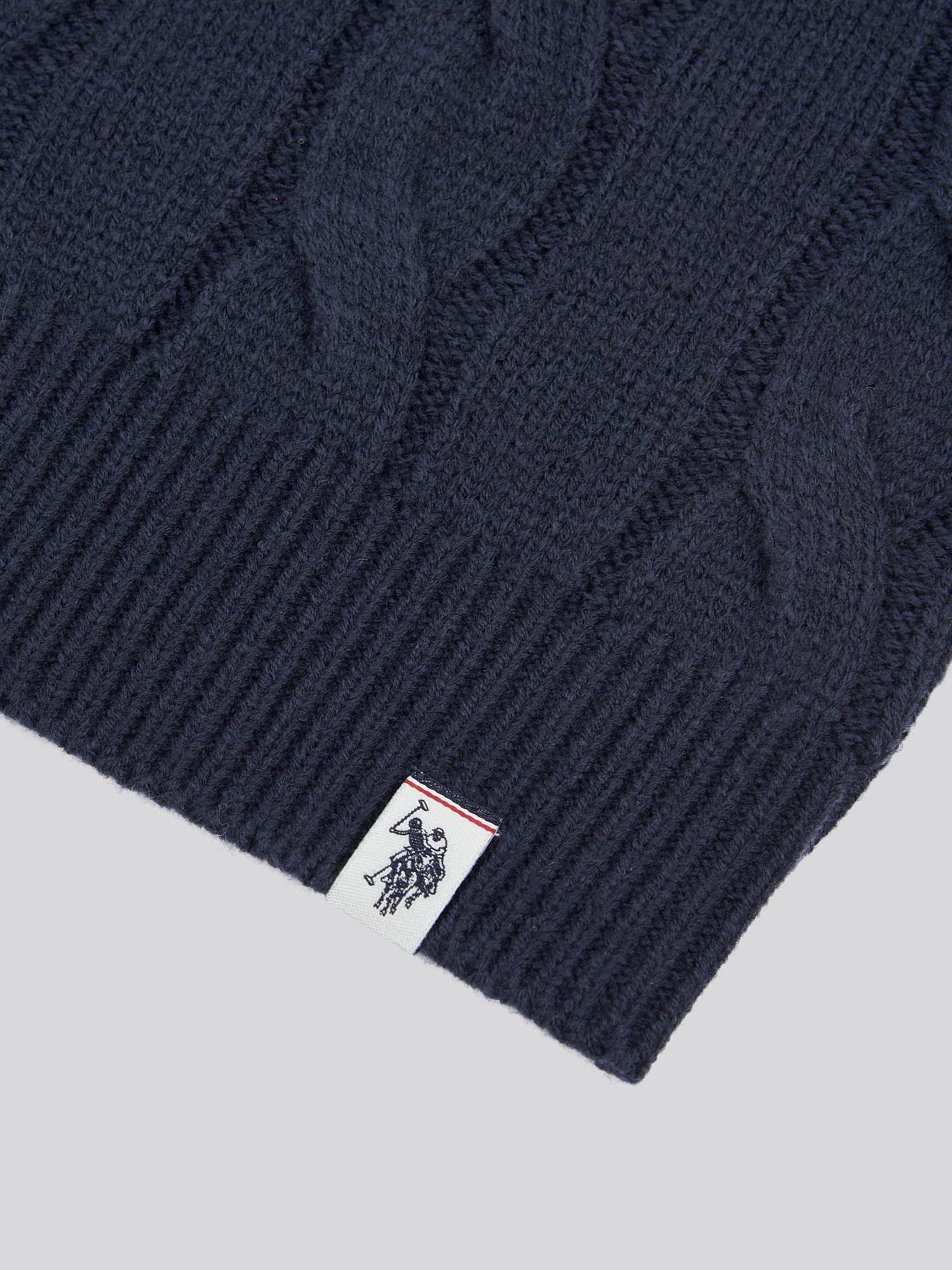 Cable Knit Crew Dark Sapphire Navy - Image 7