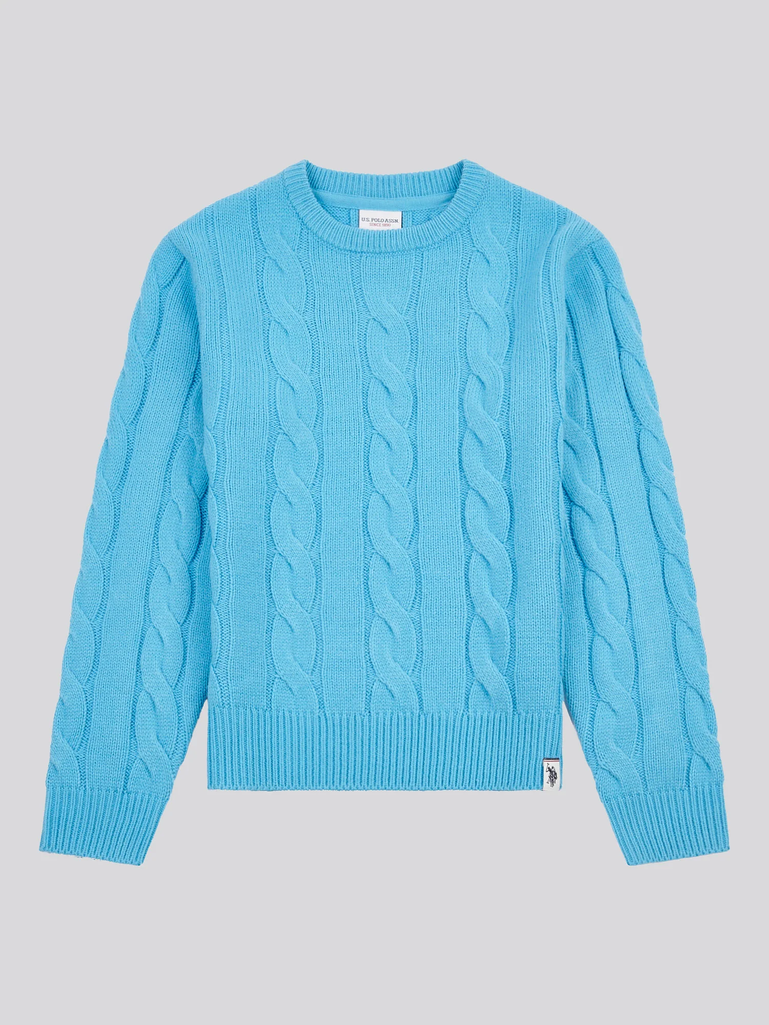 Cable Knit Crew Heritage Blue - Image 5