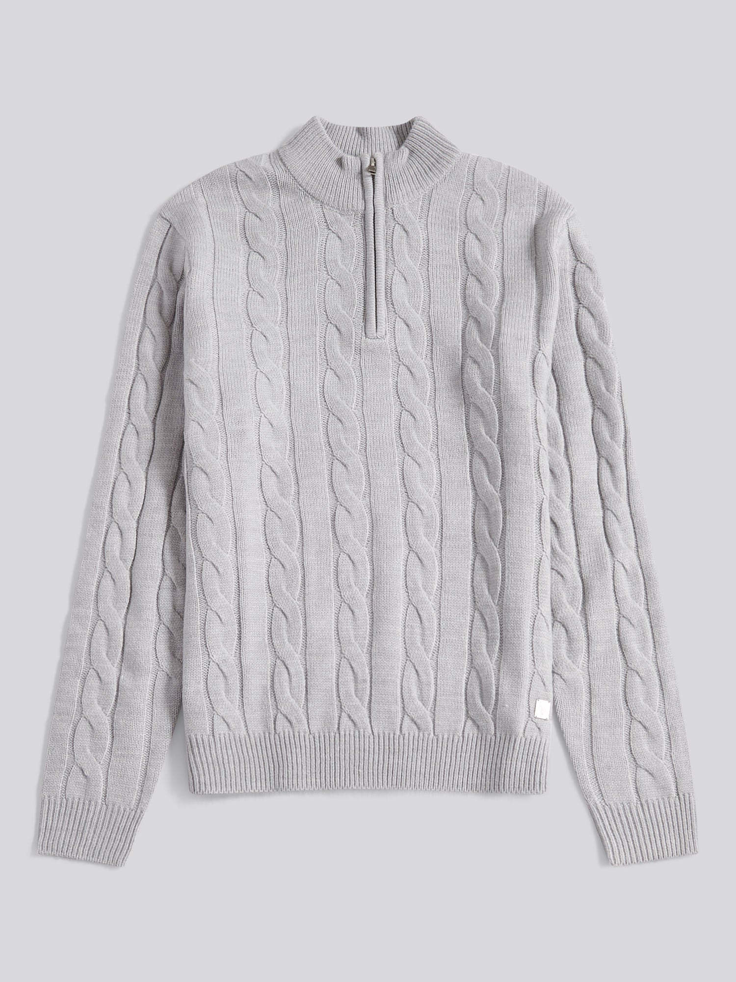 Kabel Knit lejek vintage Grey Heather - Image 5