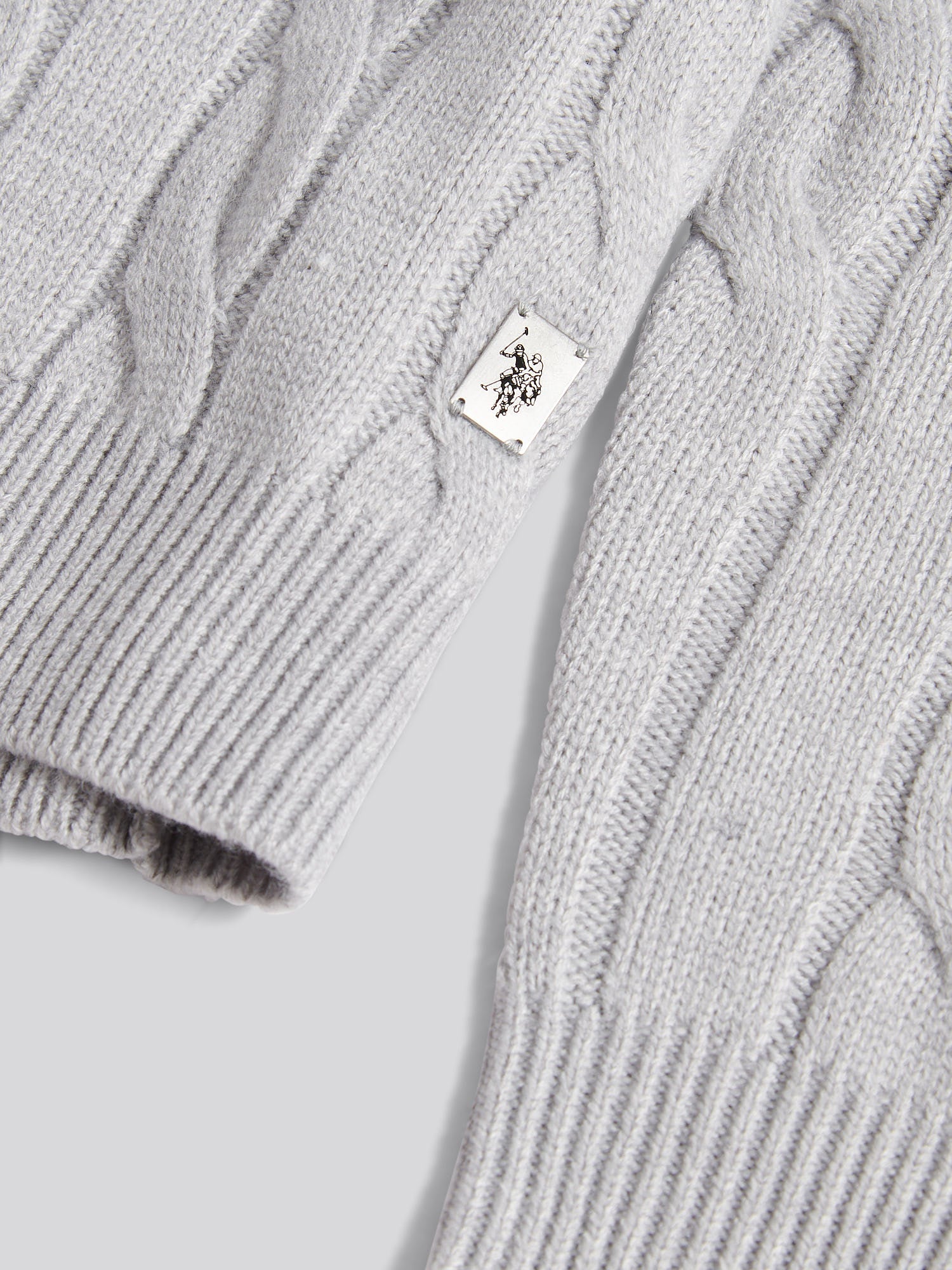 Kabel Knit lejek vintage Grey Heather - Image 7