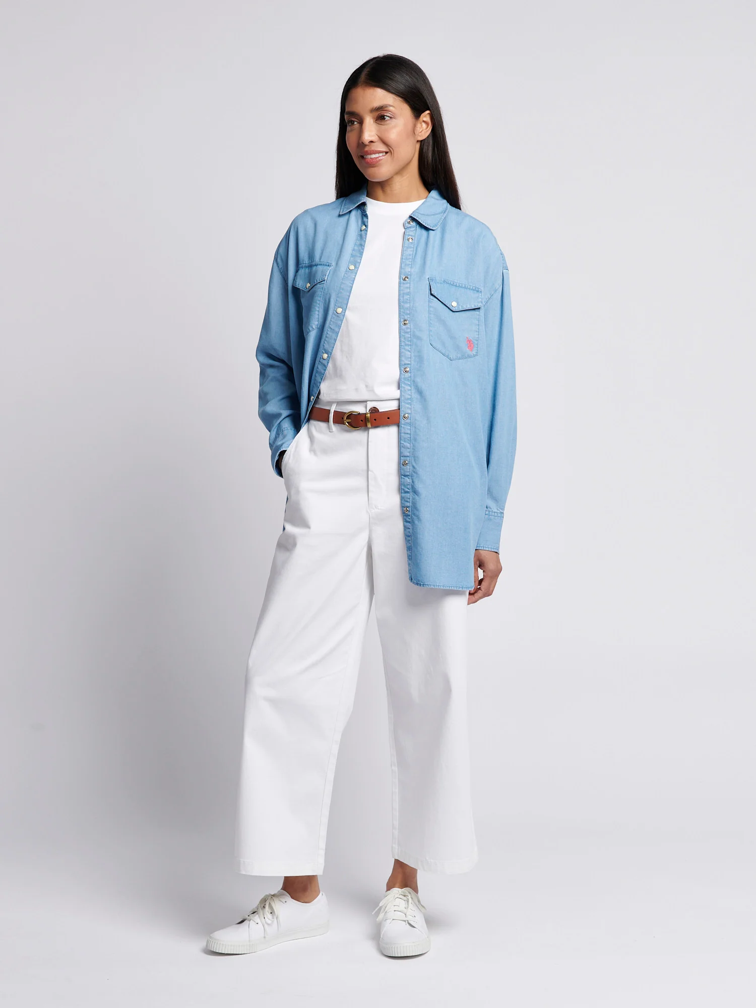 Chambray Overshirt Light Chambray Blue - Image 3