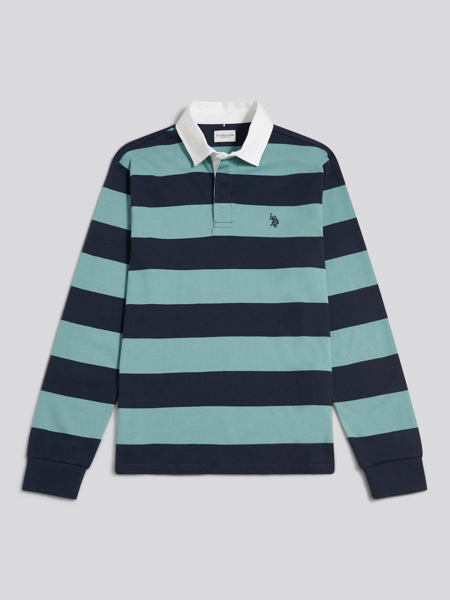 Mens Classic Stripe Rugby Shirt Arctic - Image 5