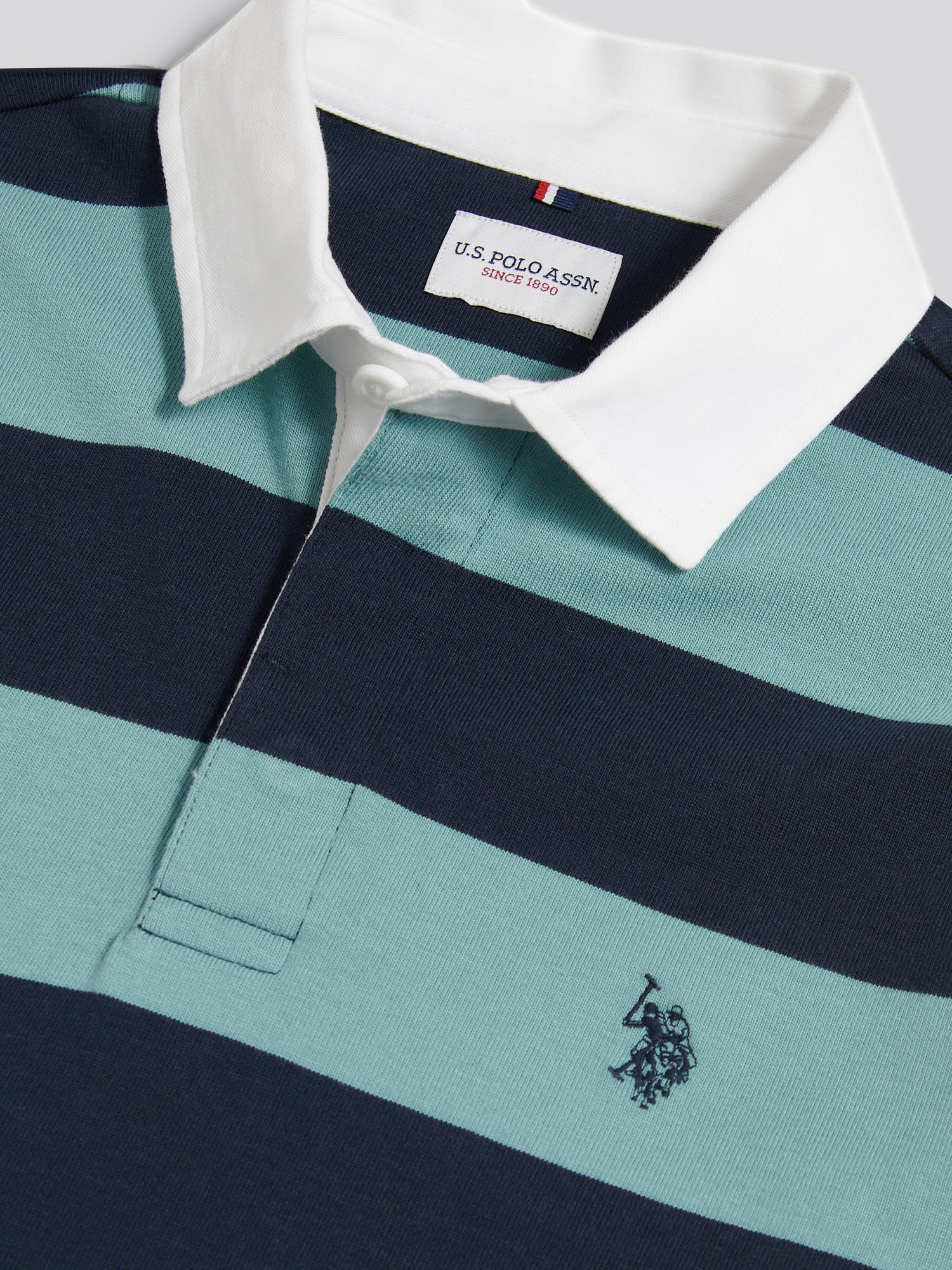 Mens Classic Stripe Rugby Shirt Arctic - Image 7