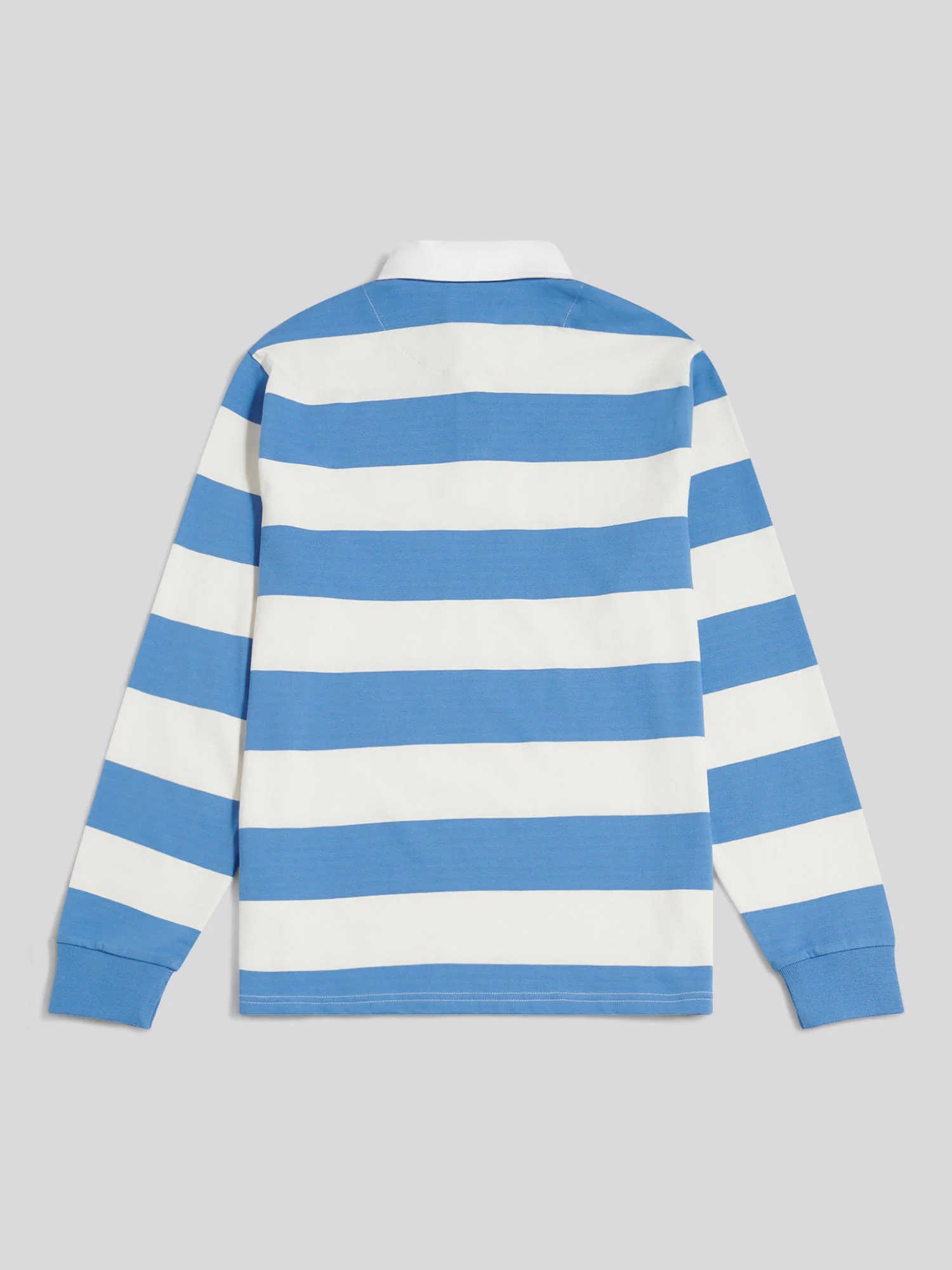 Mens Classic Stripe Rugby Shirt Whisper White - Image 6