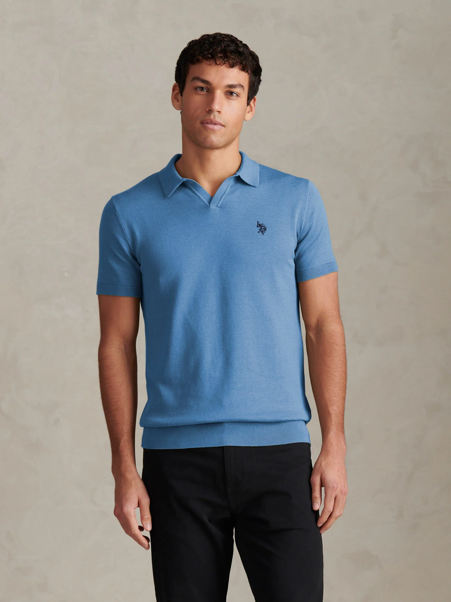 Mens Combed Cotton Double Horsemen Revere Polo Shirt Riviera