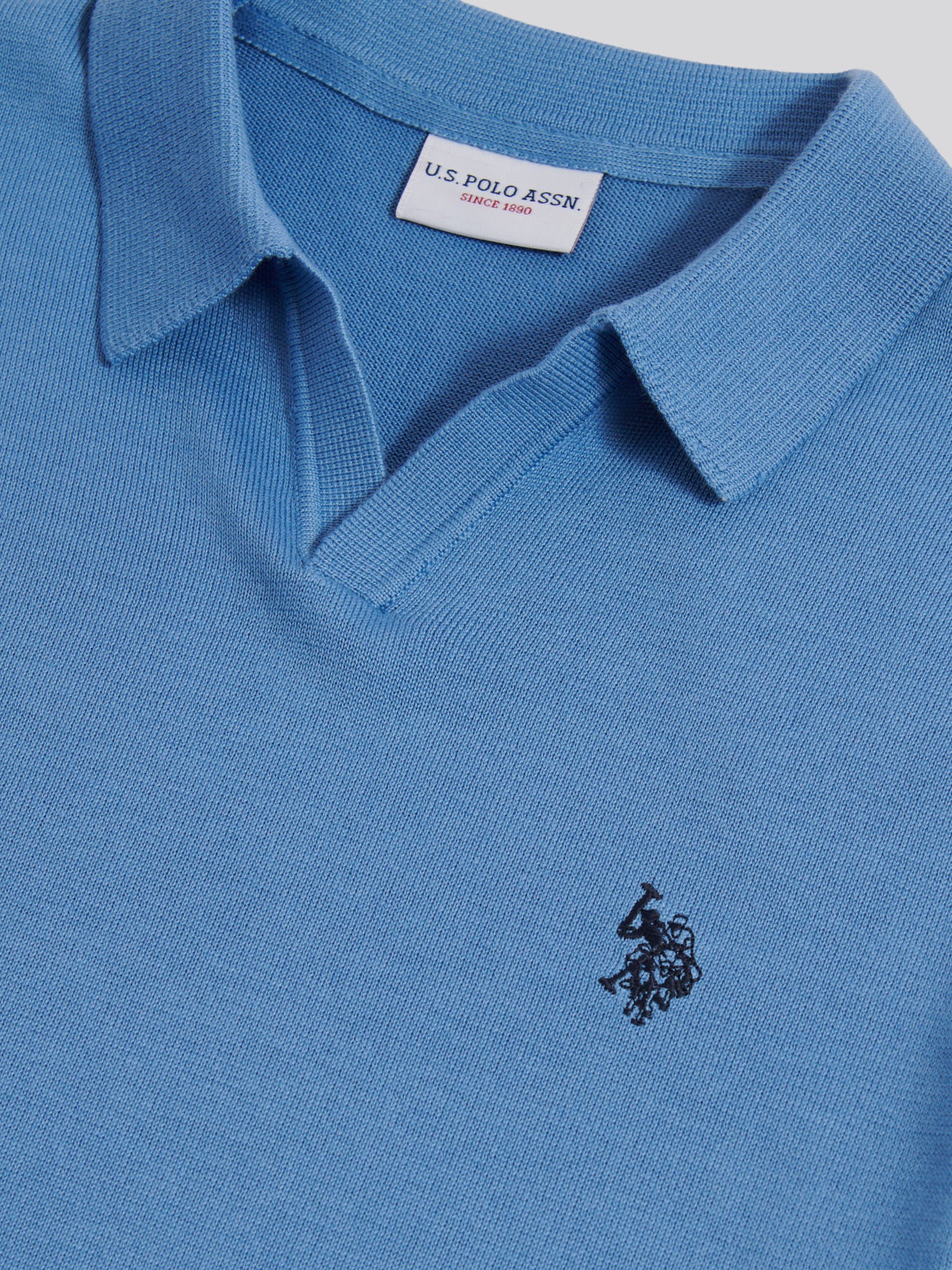 Mens Combed Cotton Double Horsemen Revere Polo Shirt Riviera - Image 7