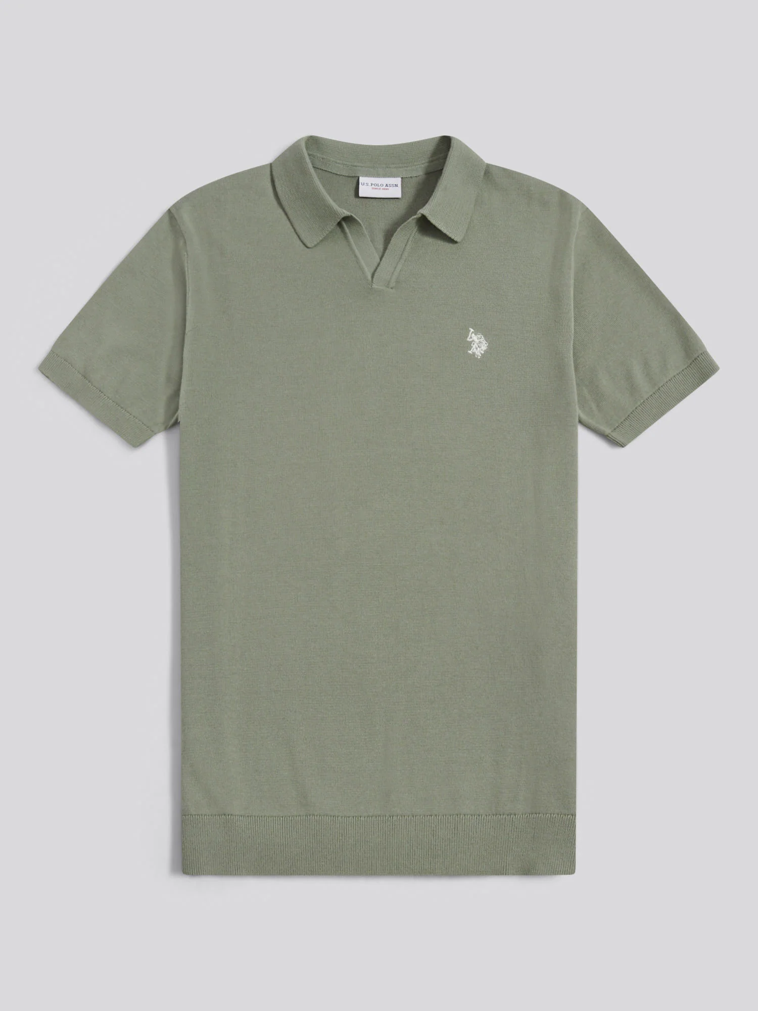 Mens Combed Cotton Double Horsemen Revere Polo Shirt Sea Spray - Image 5