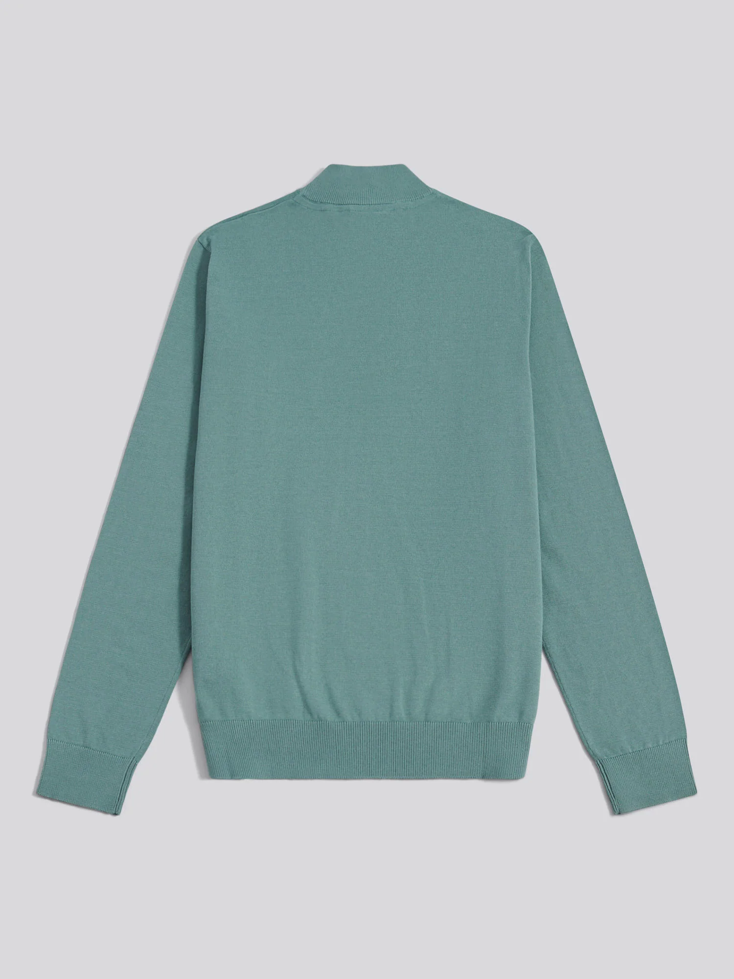 Mens Cotton Quarter Zip Funnel Jumper Arctic - Image 5