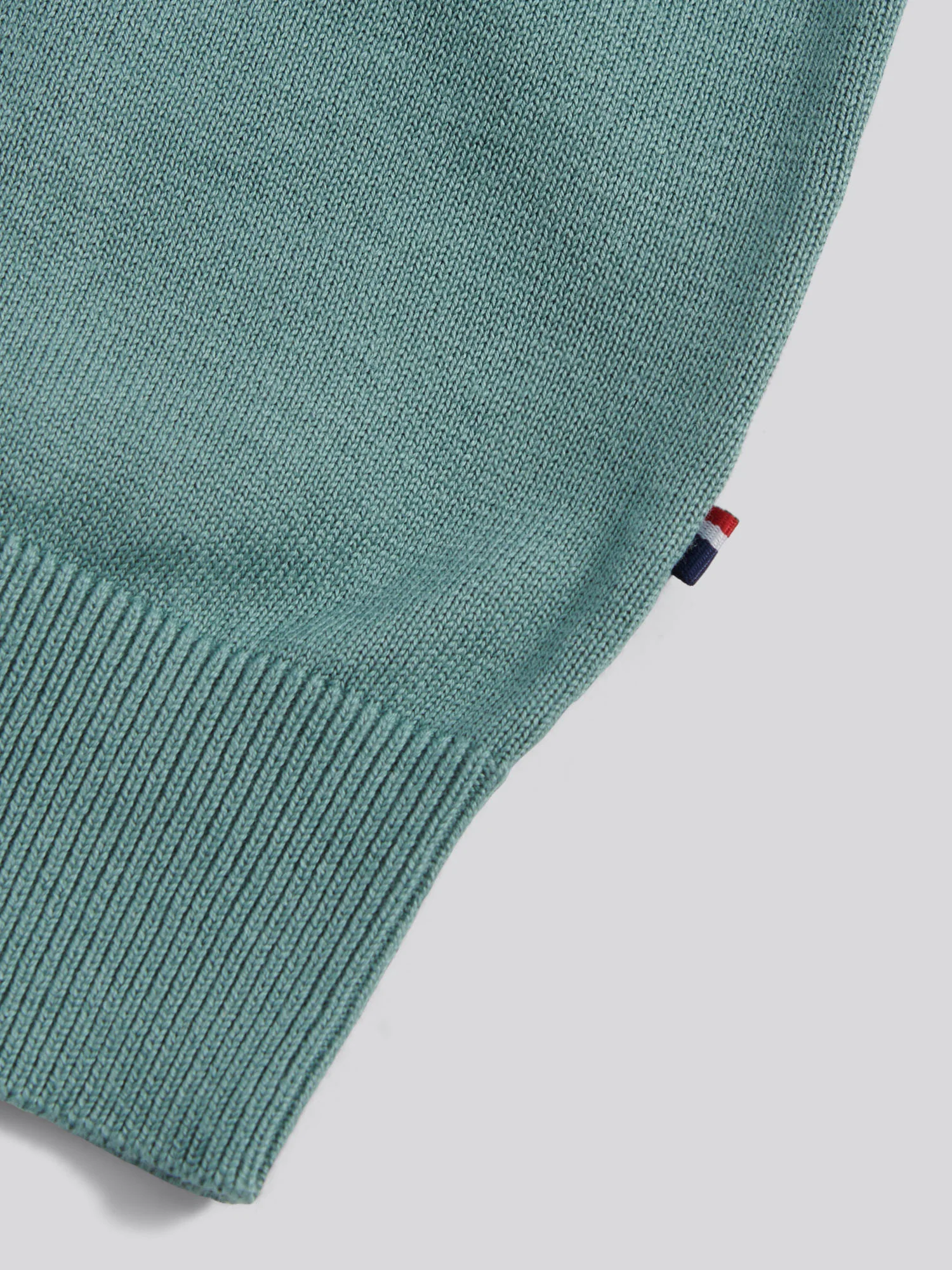 Mens Cotton Quarter Zip Funnel Jumper Arctic - Image 7