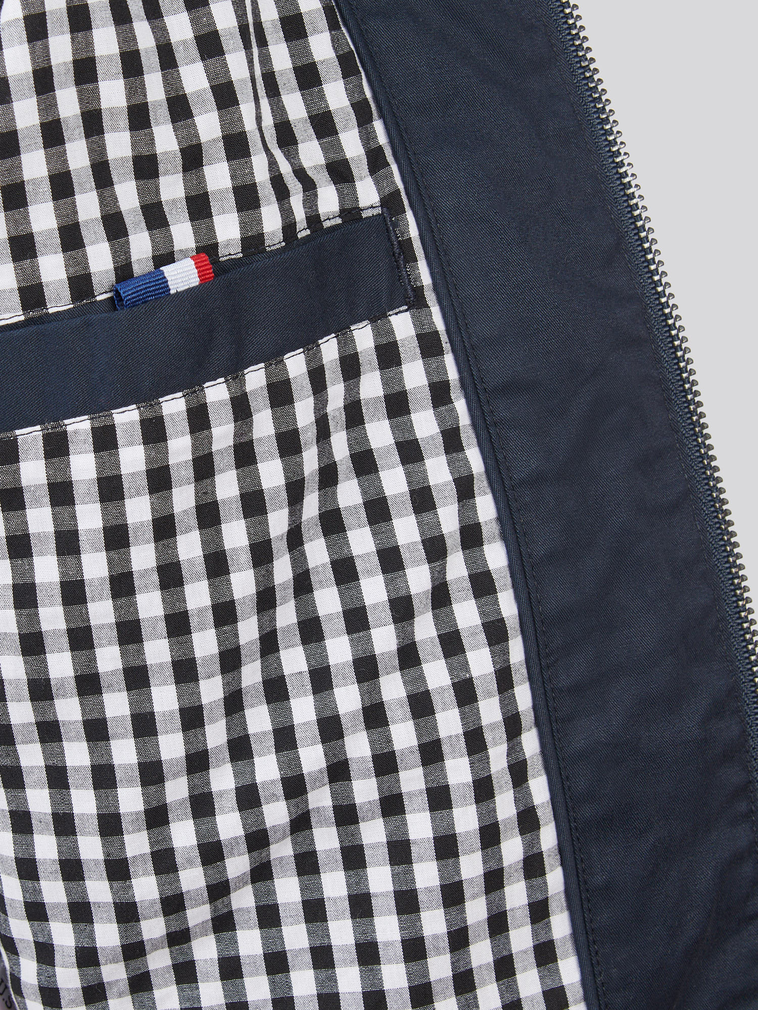 Boys Cotton Twill Harrington Jacket Dark Sapphire Navy / Haute Red DHM - Image 11