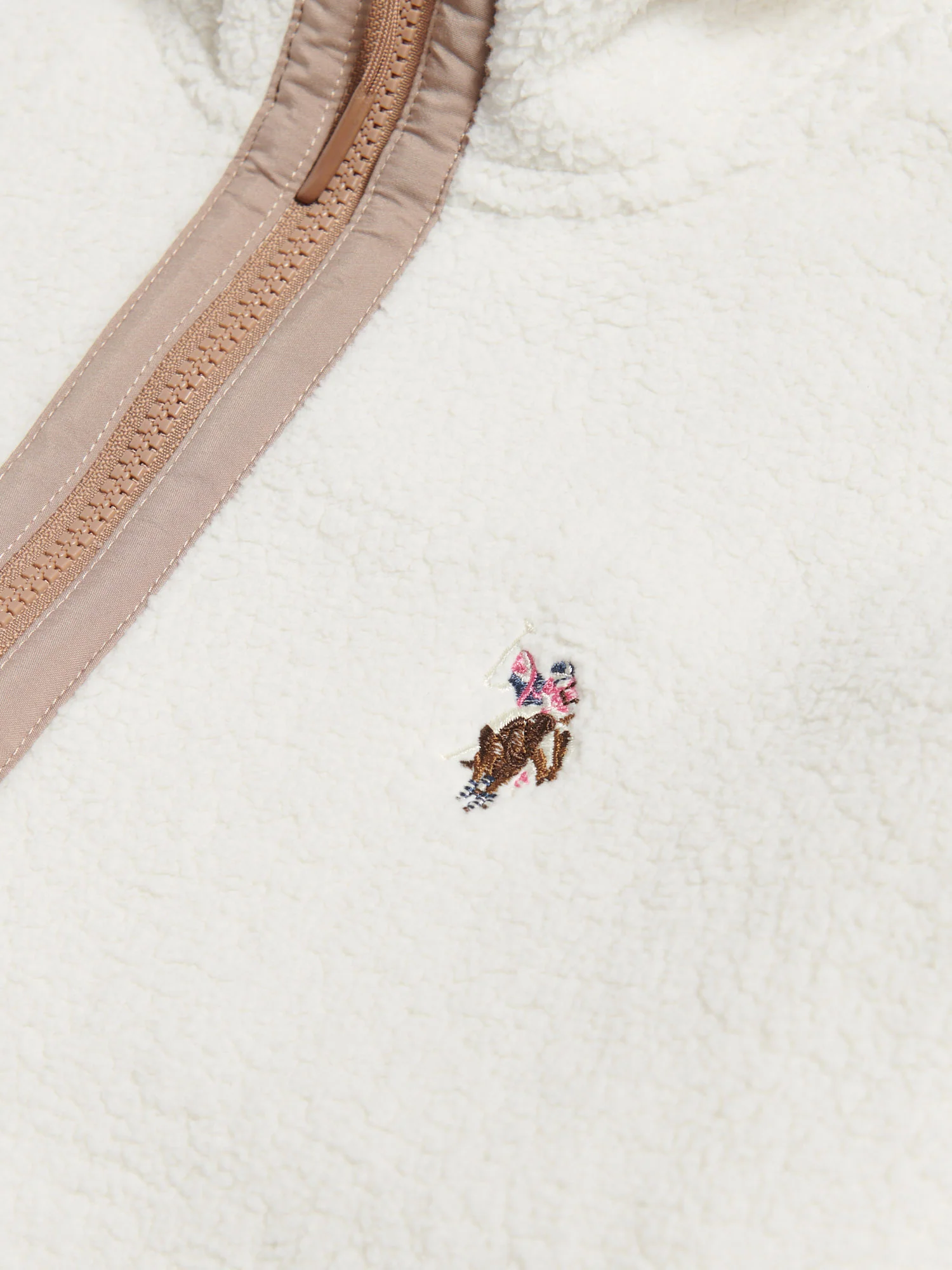 DHM Borg Quarter Zip Marshmallow - Image 7
