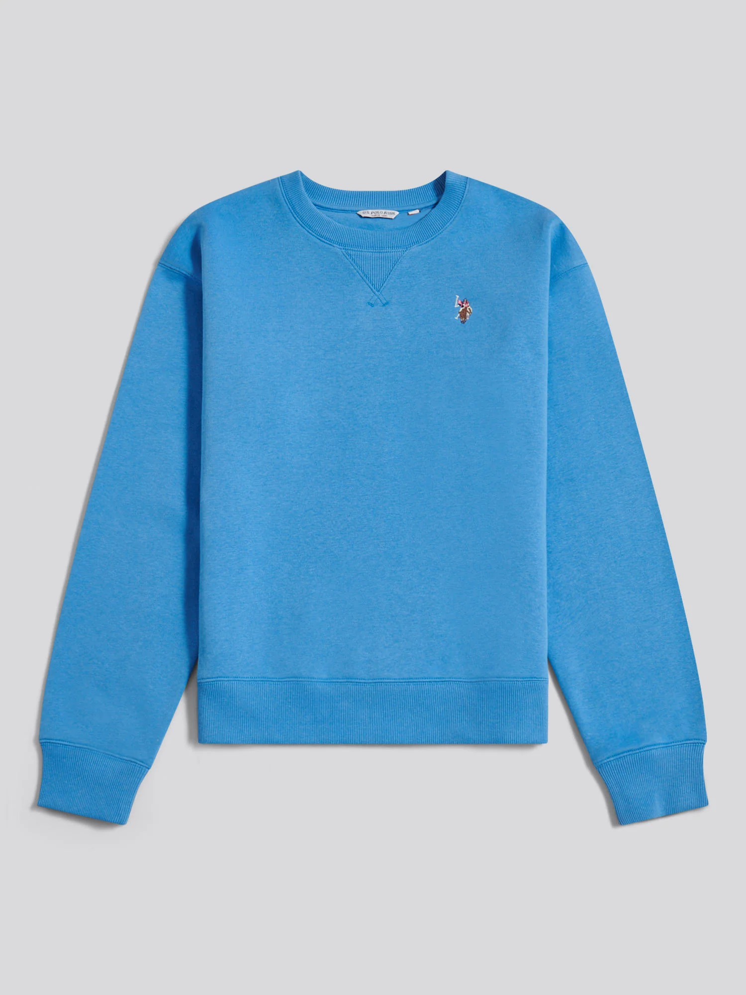 Womens Double Horsemen Crew Sweatshirt Regatta Blue - Image 6
