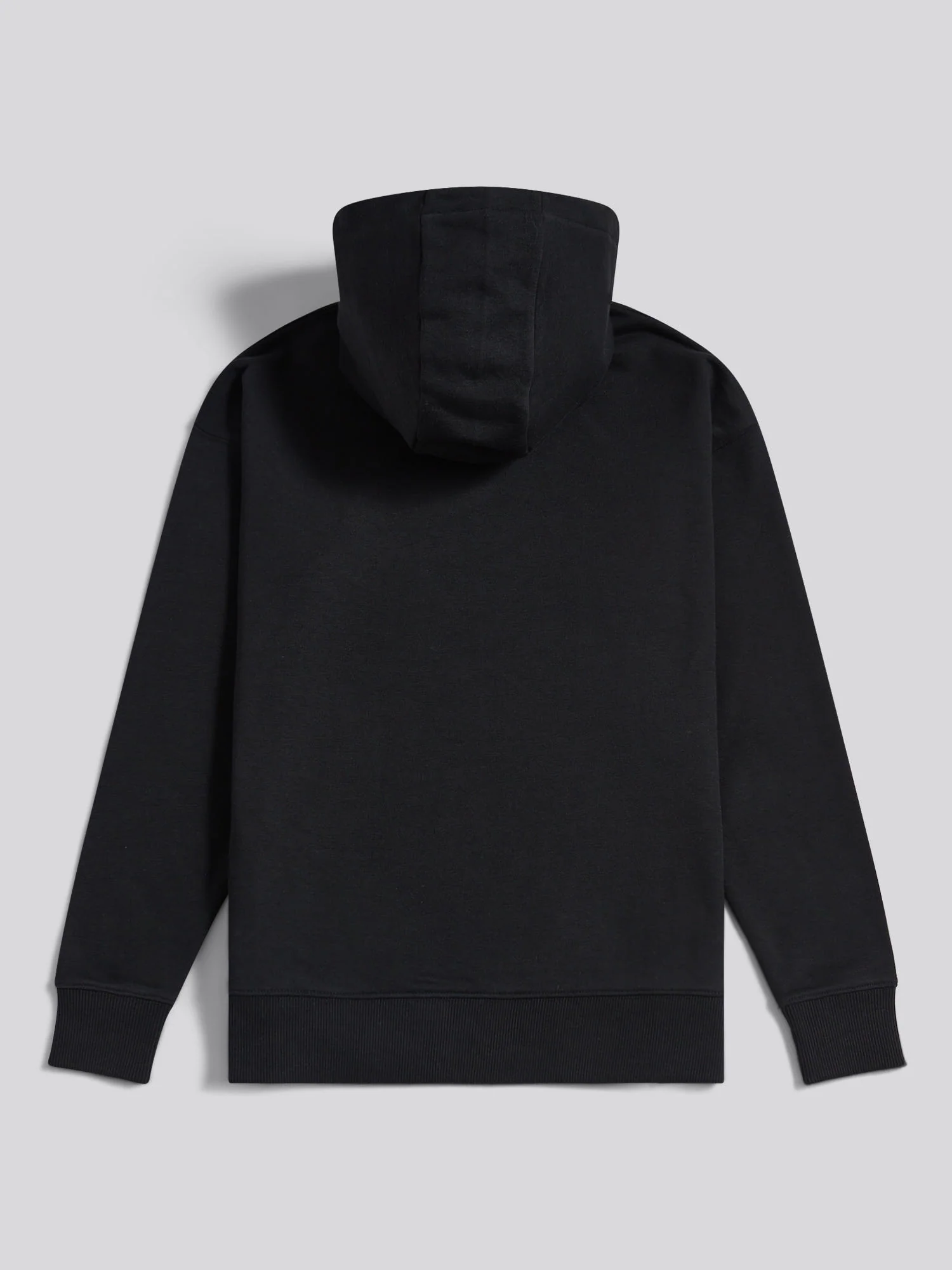 Womens Double Horsemen Logo Hoodie Black - Image 2