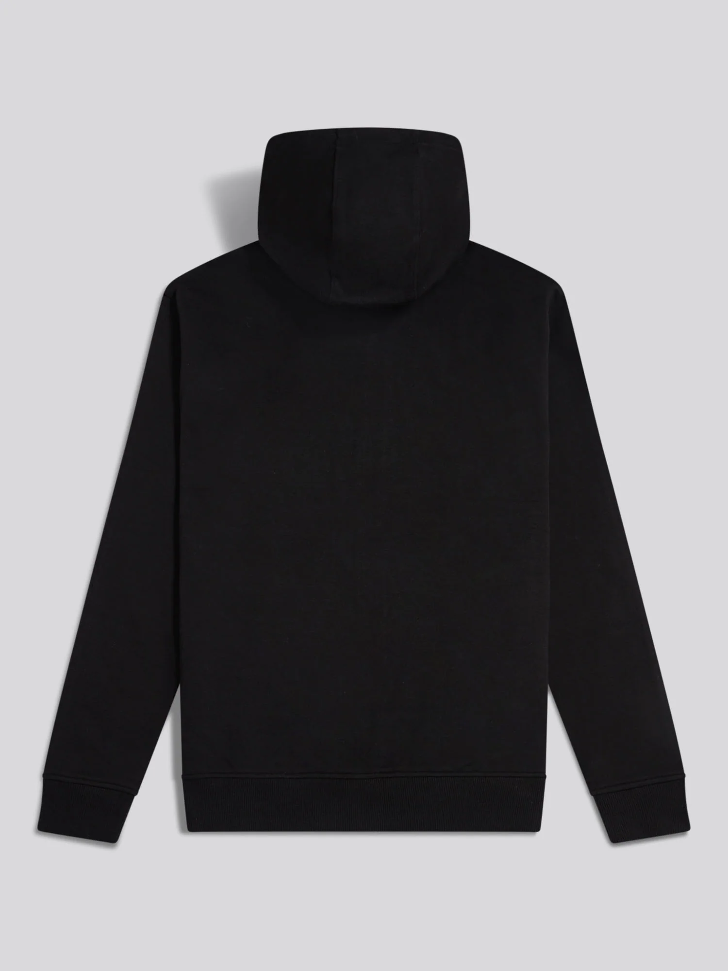 Mens Double Horsemen Interlock Zip Hoodie Black Bright White DHM - Image 2