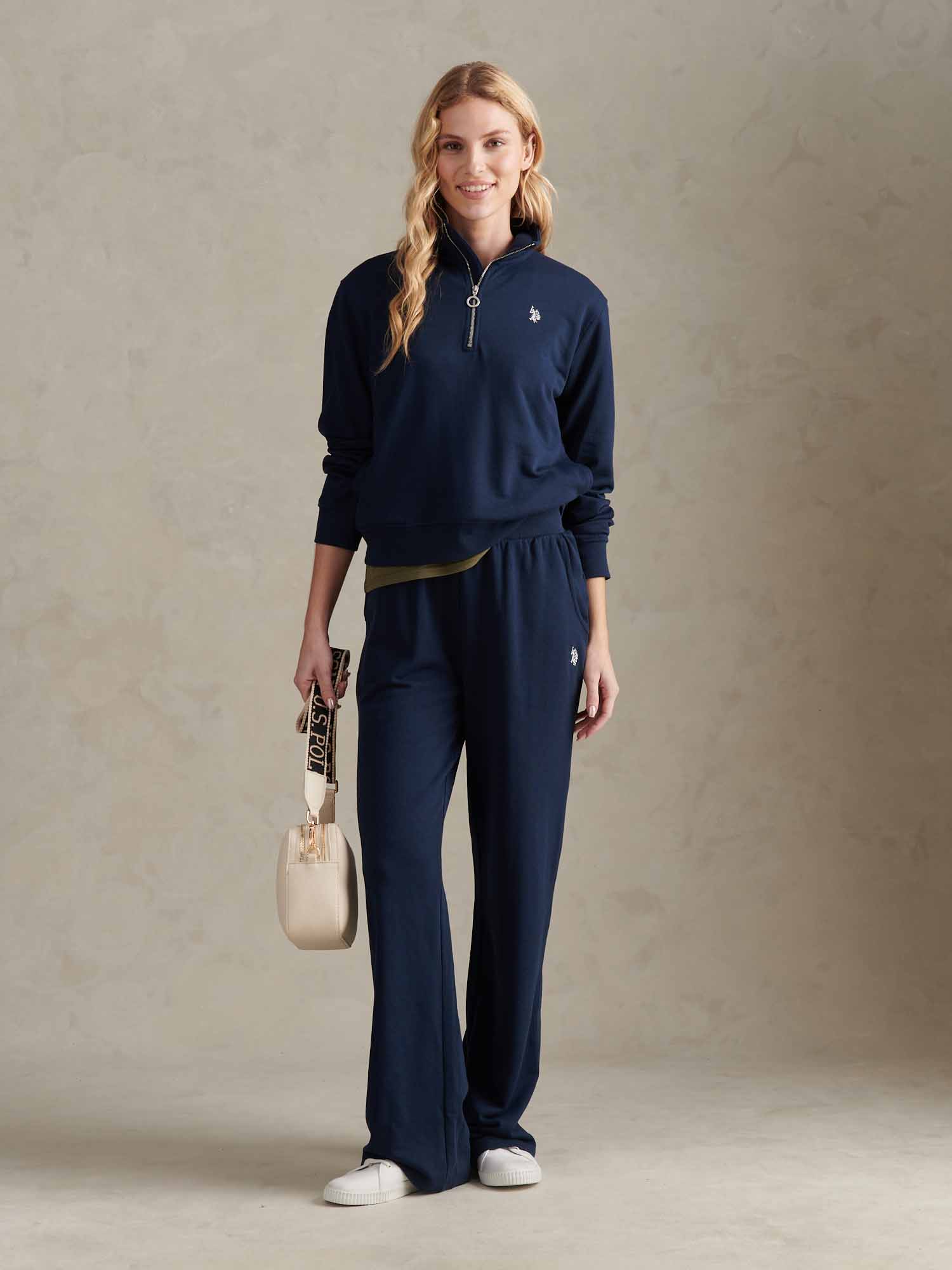 DHM LB Quarter Zip Swe Navy Iris - Image 3