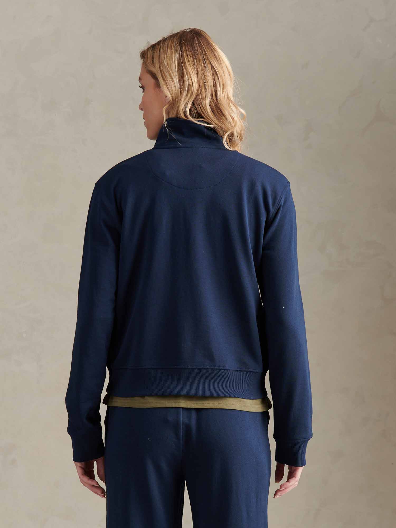 DHM LB Quarter Zip Swe Navy Iris - Image 4