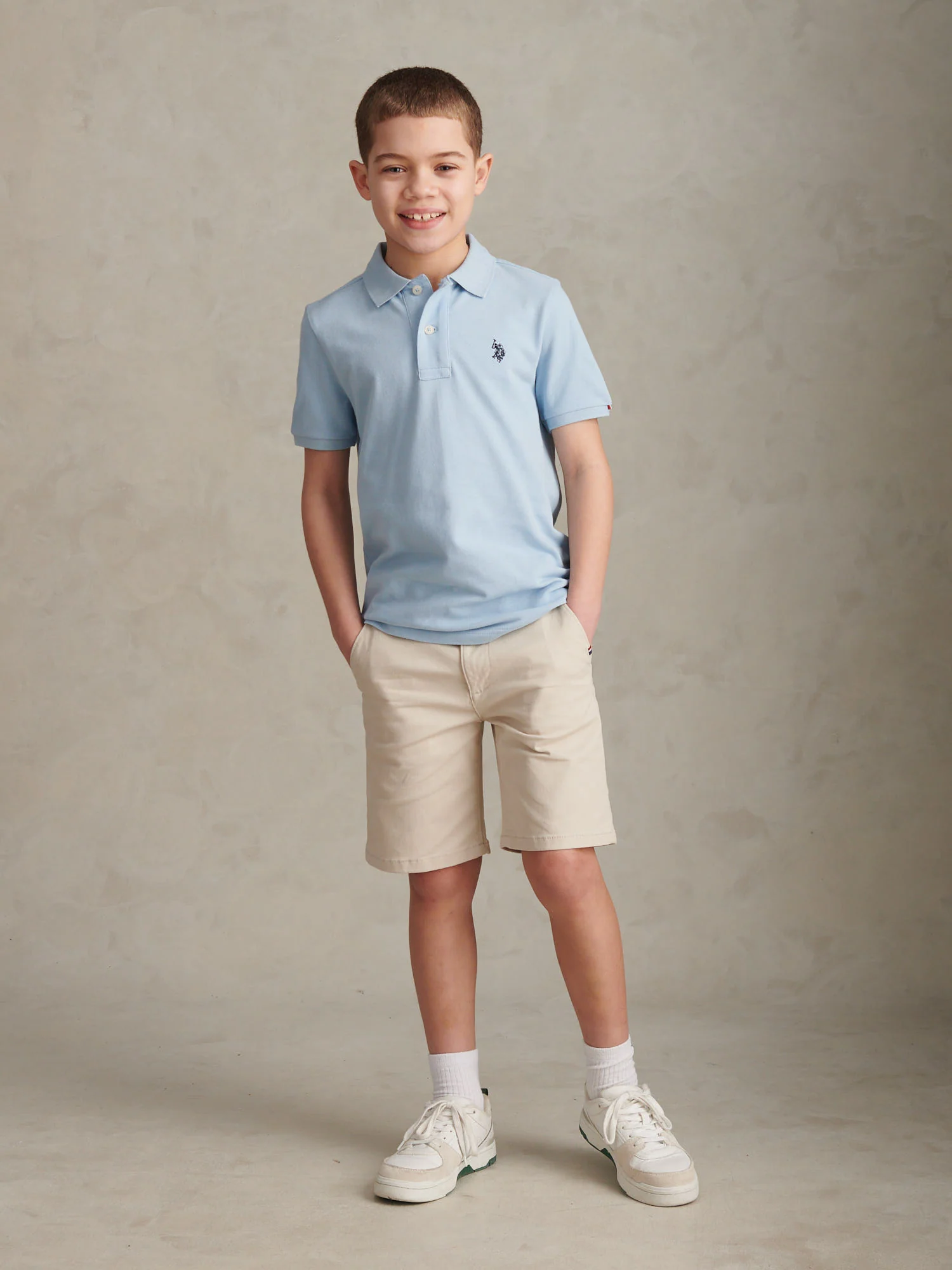 DHM Pique Polo Chambray Blue - Image 3