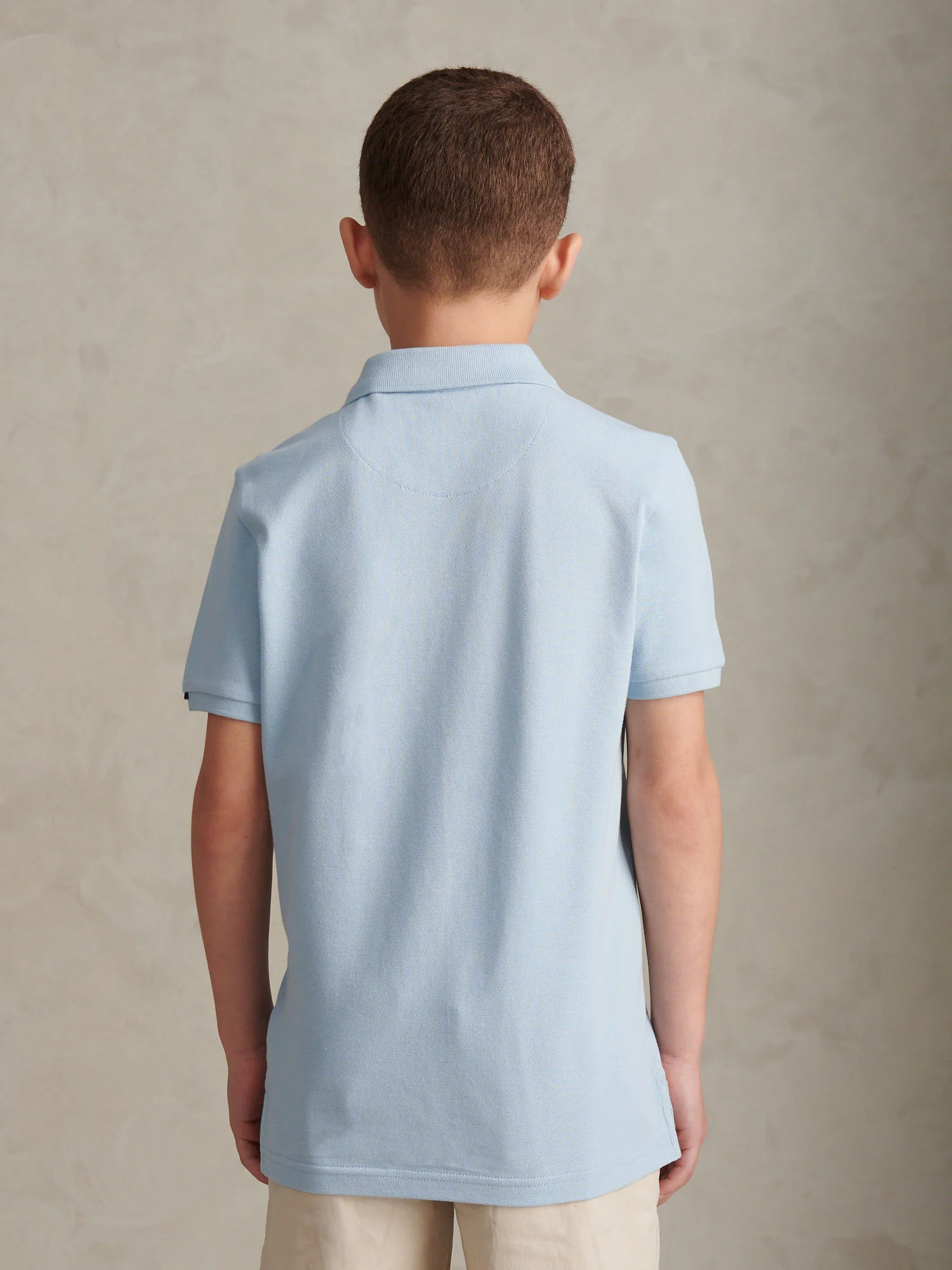 DHM Pique Polo Chambray Blue - Image 4