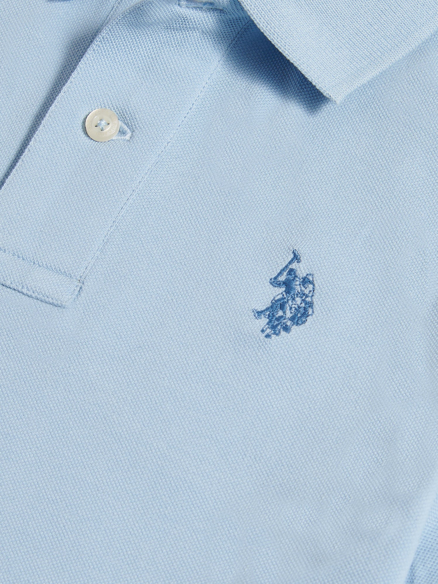 DHM Pique Polo Chambray Blue - Image 8