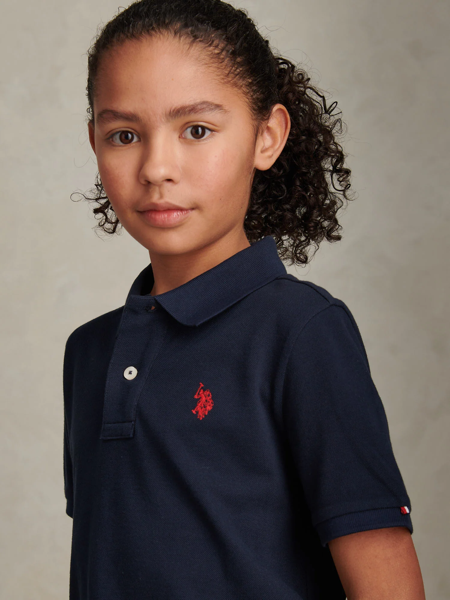 DHM Pique Polo Dark Sapphire Navy/Haute Red Dhm - Image 2