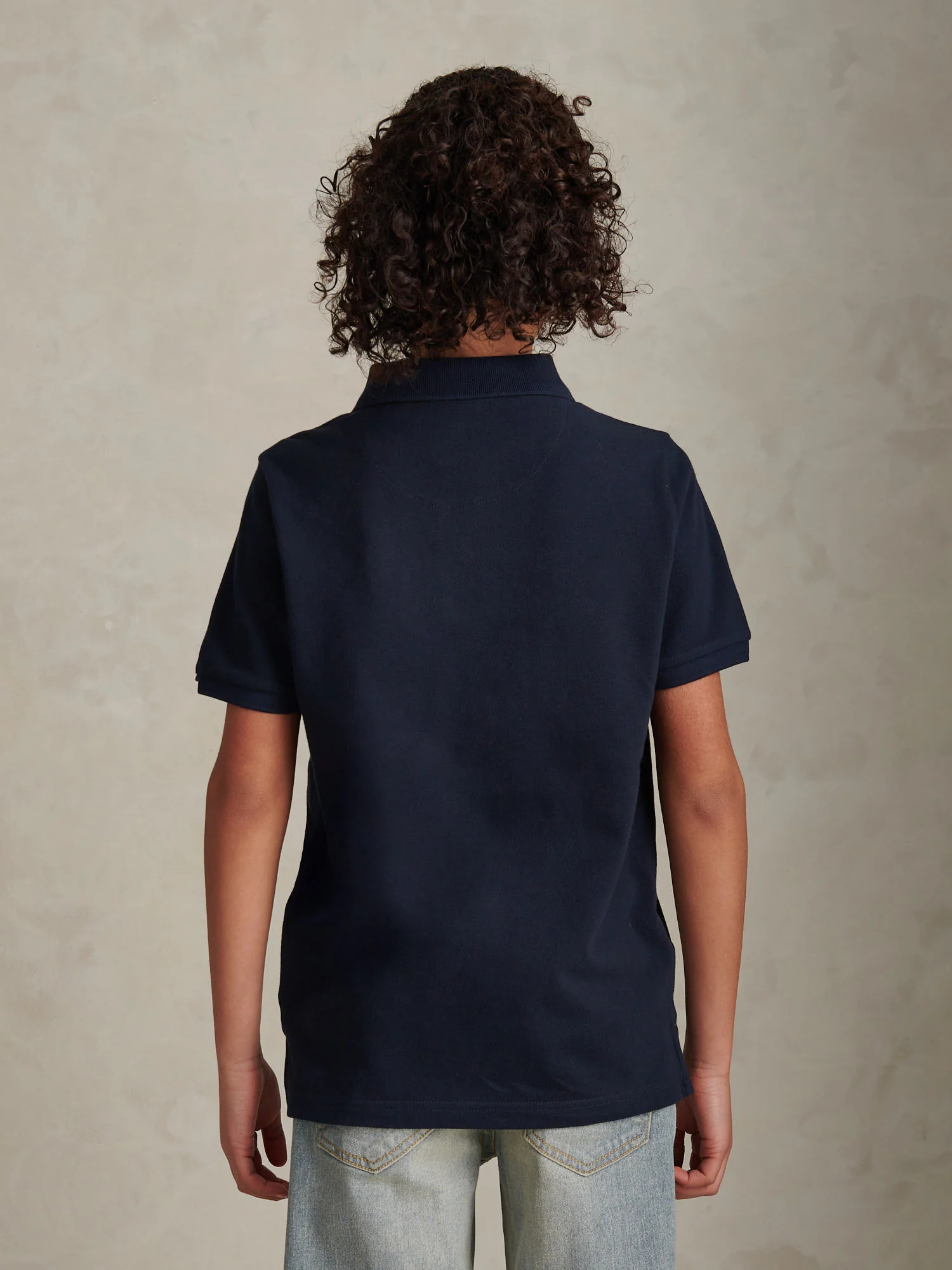 DHM Pique Polo Dark Sapphire Navy/Haute Red Dhm - Image 4