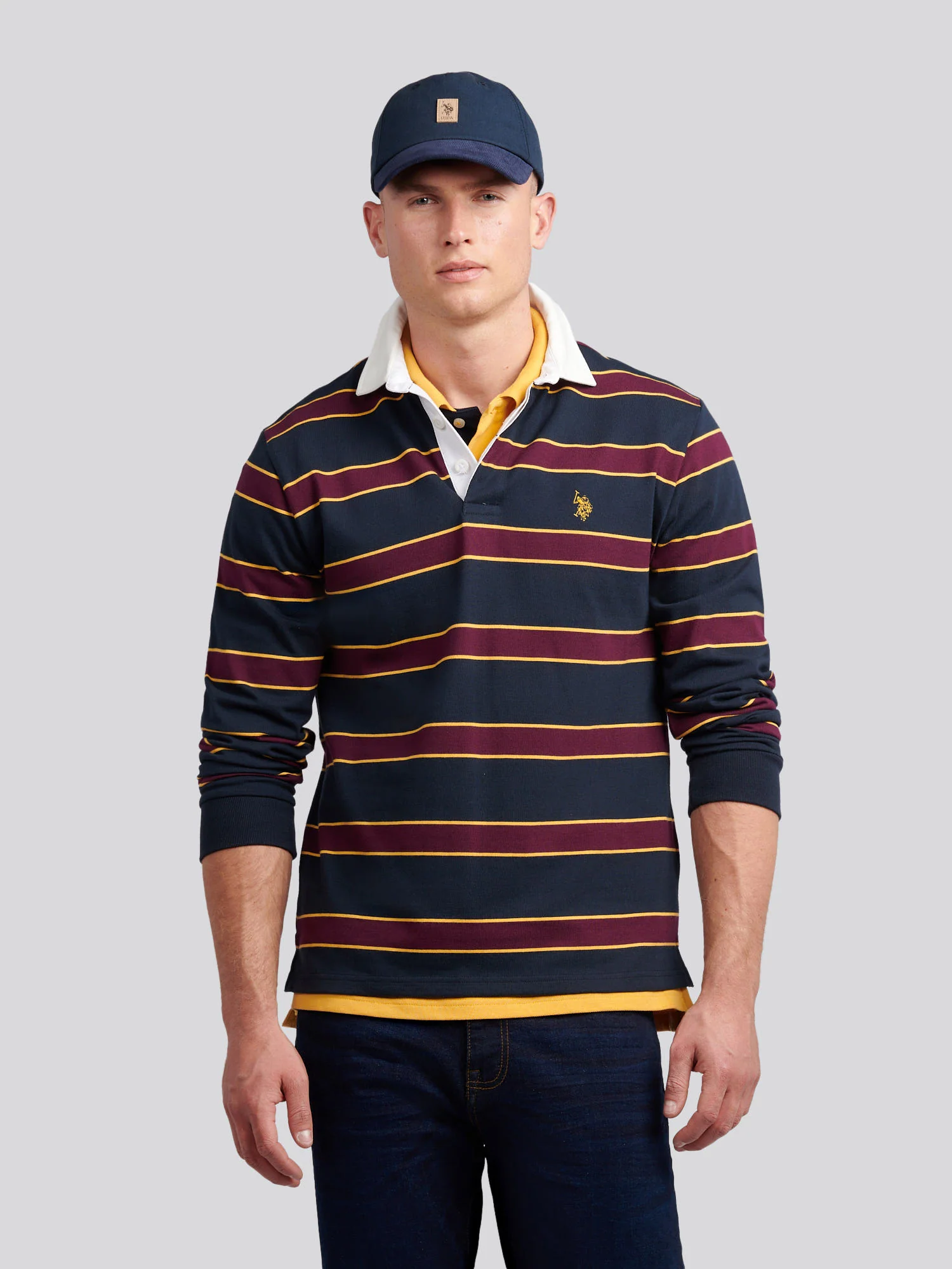 DHM Stripe Rugby Dark Sapphire Navy - Image 2
