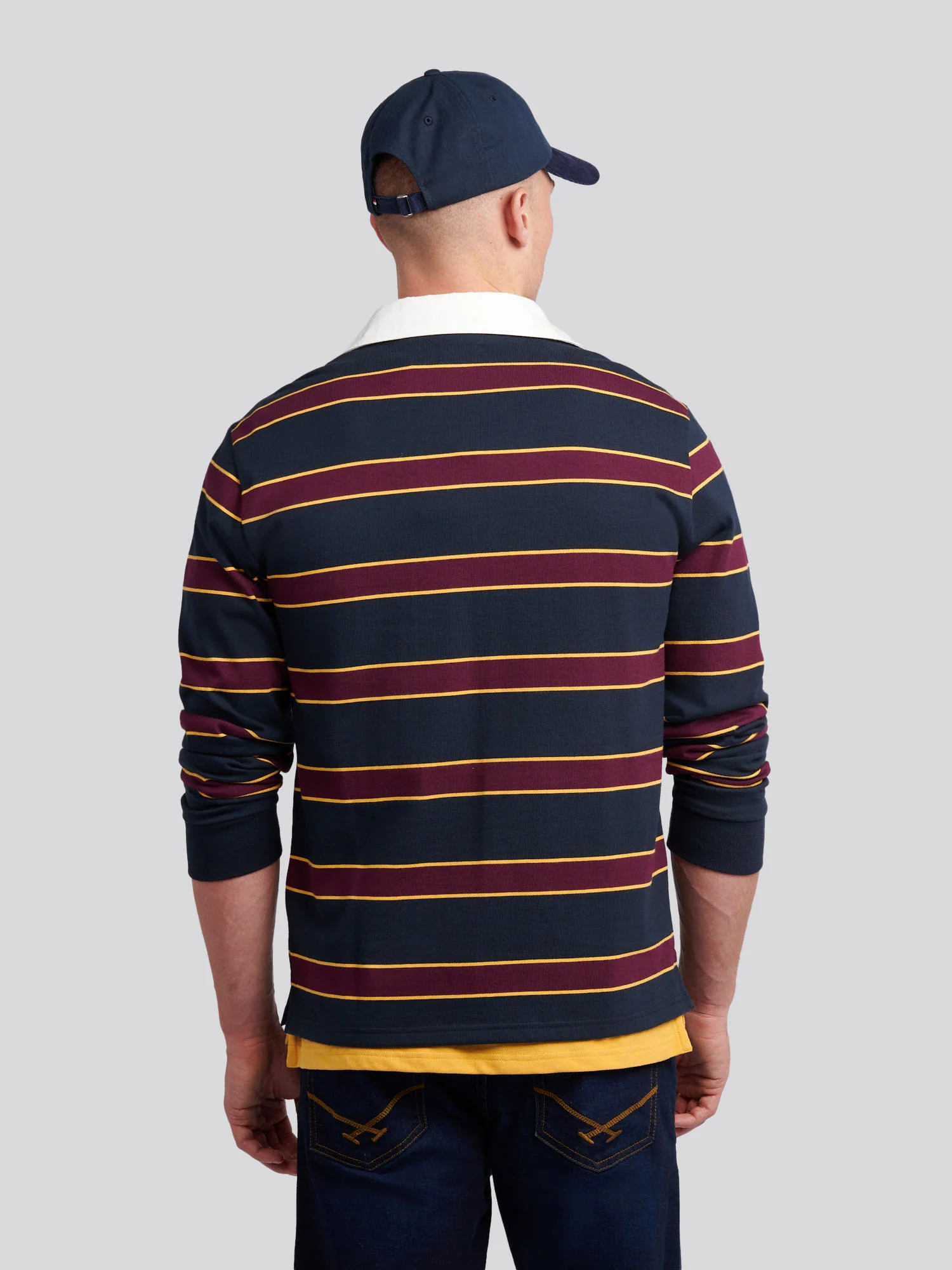 DHM Stripe Rugby Dark Sapphire Navy - Image 5