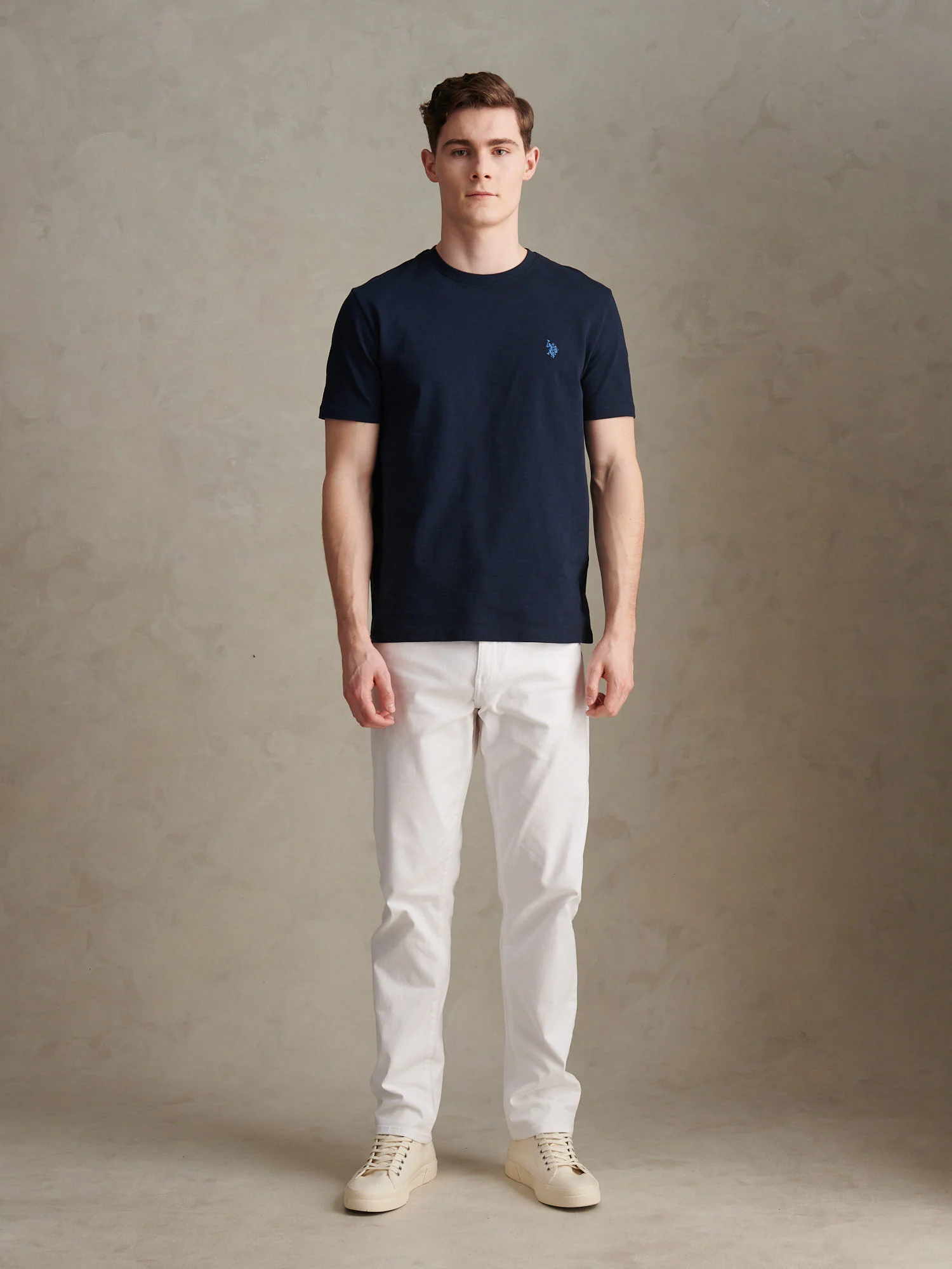 Mens Enlarged Square Texture T-Shirt Dark Sapphire Navy - Image 3