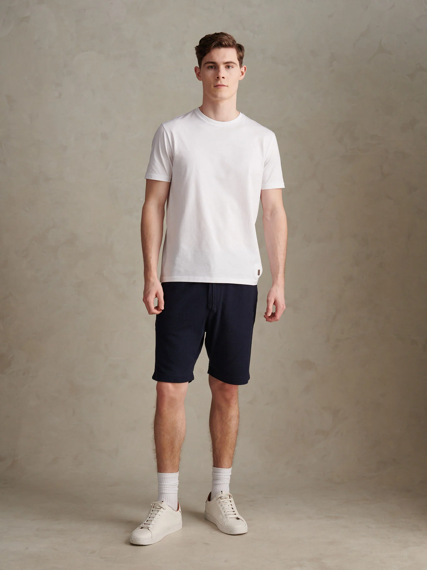 Mens Terry Sweat Shorts Dark Sapphire Navy / Moonlight Blue DHM - Image 3