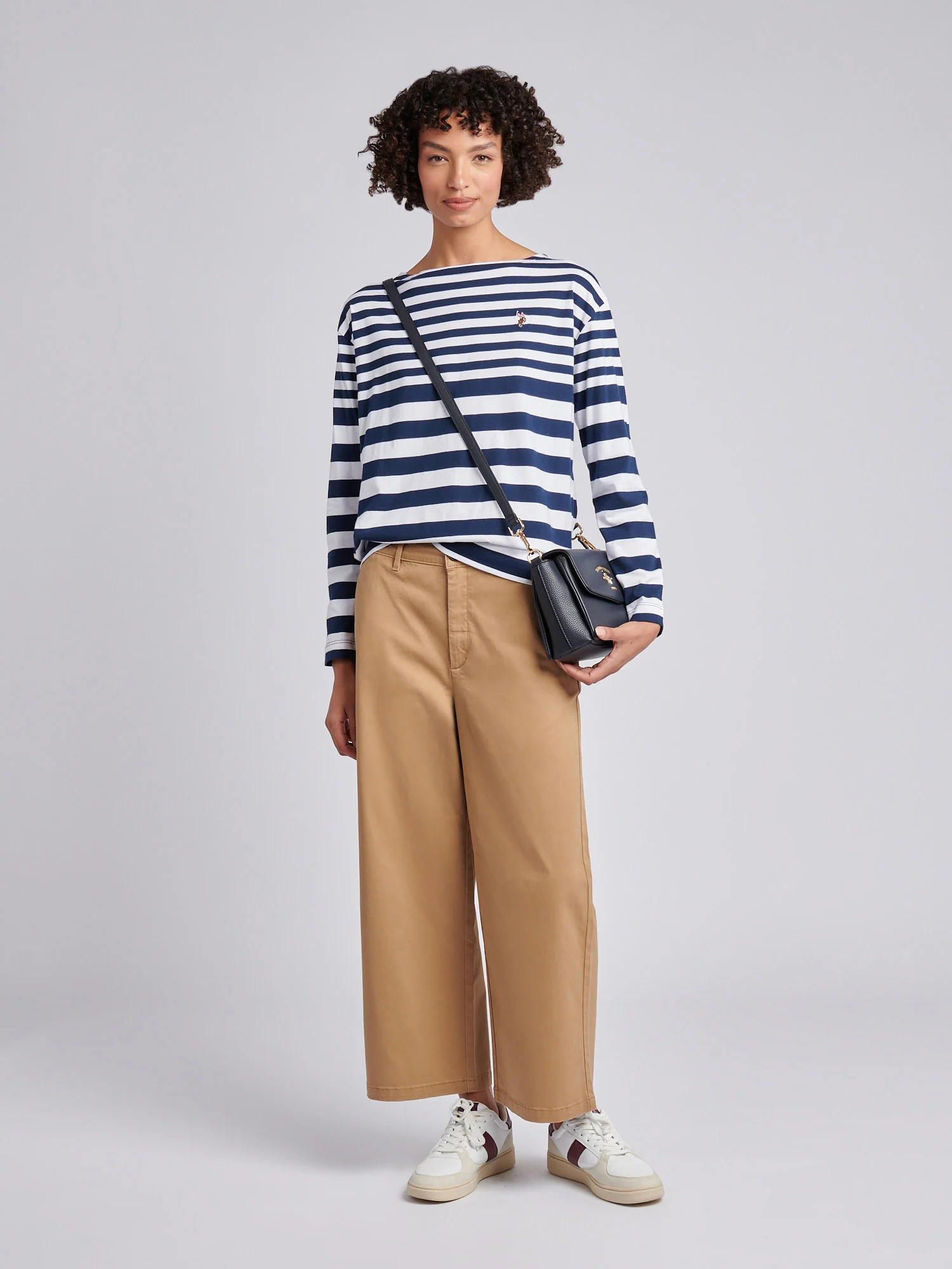 Gradient Stripe Boatneck Tee Navy Iris - Image 3