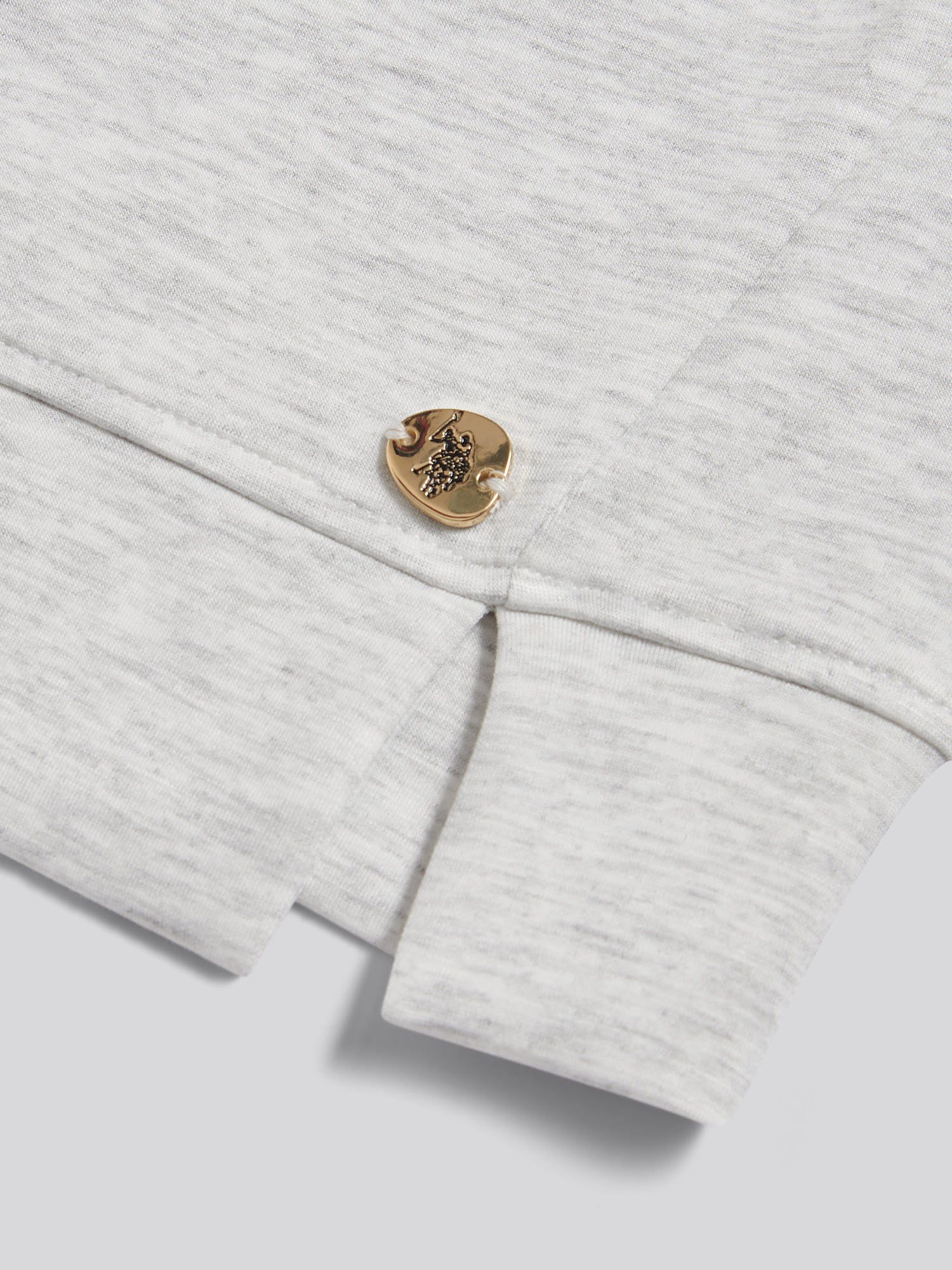 Womens Half Zip Sweatshirt Light Grey Marl WUP - Image 3