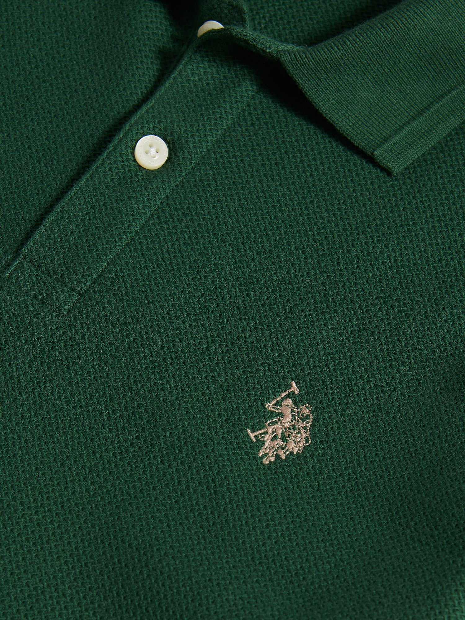 Herringbone Tekstura SS Polo Pineneedle - Image 7
